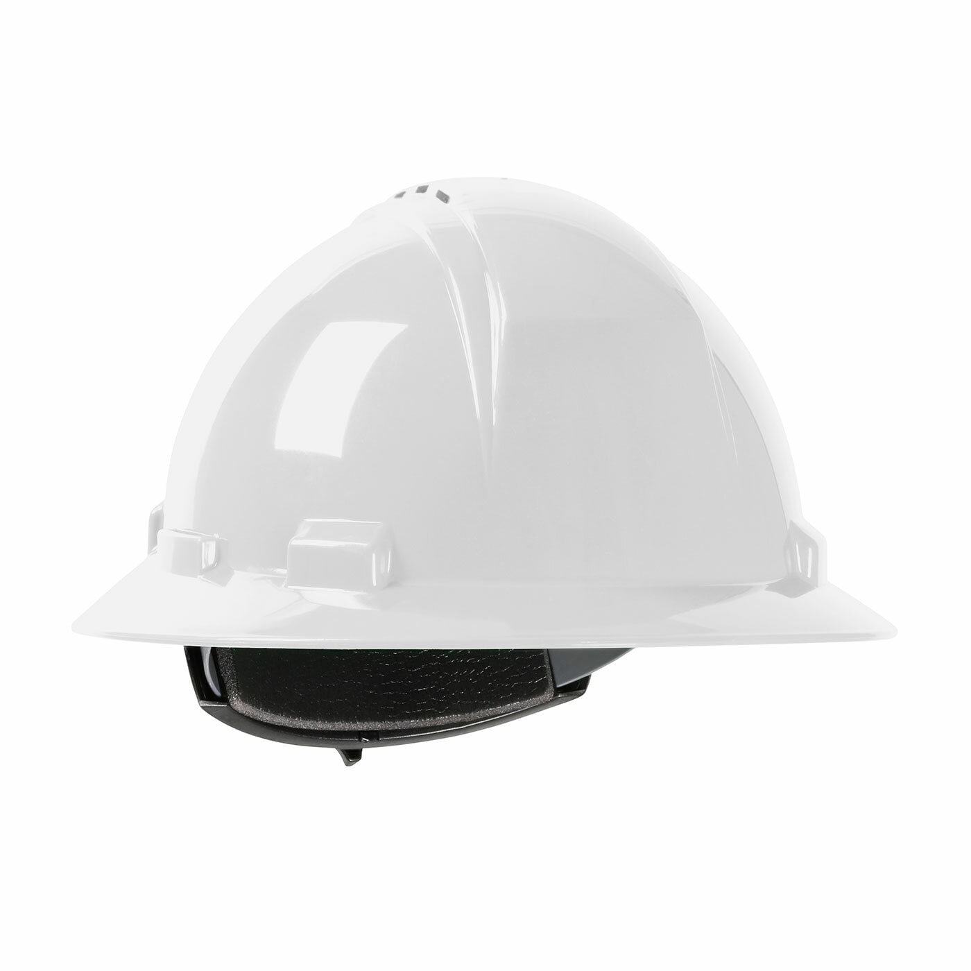 Dynamic 280-HP641RV-01 Full Brim Quick Adjusting Ratchet White Hard Hat