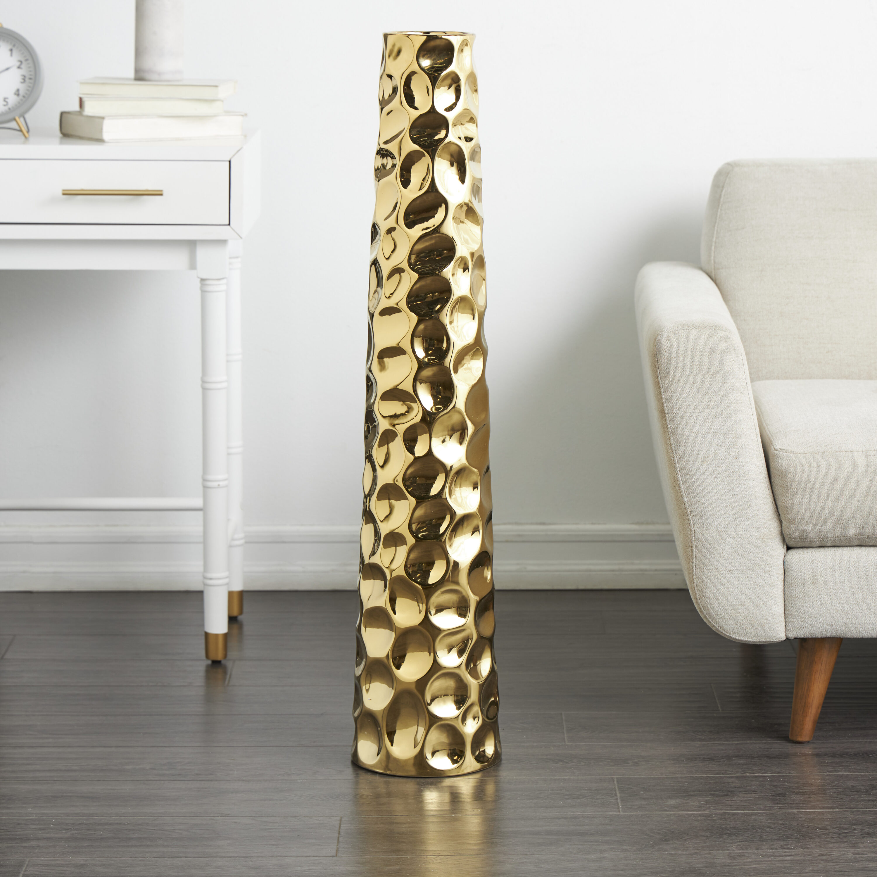 Grayson Lane 821685 Gold Ceramic Modern Vase