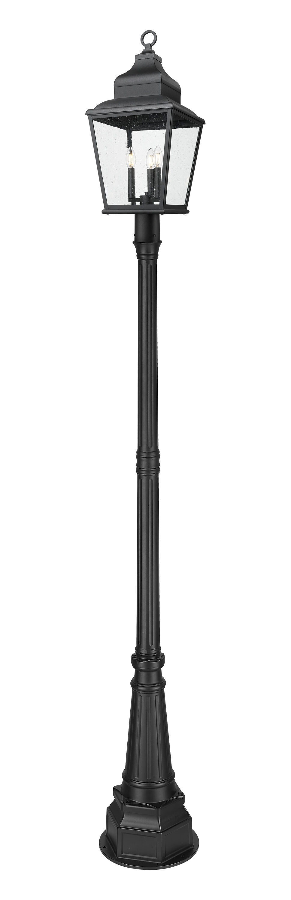 Z-Lite Raphael Sand Black Hardwired Incandescent Post light
