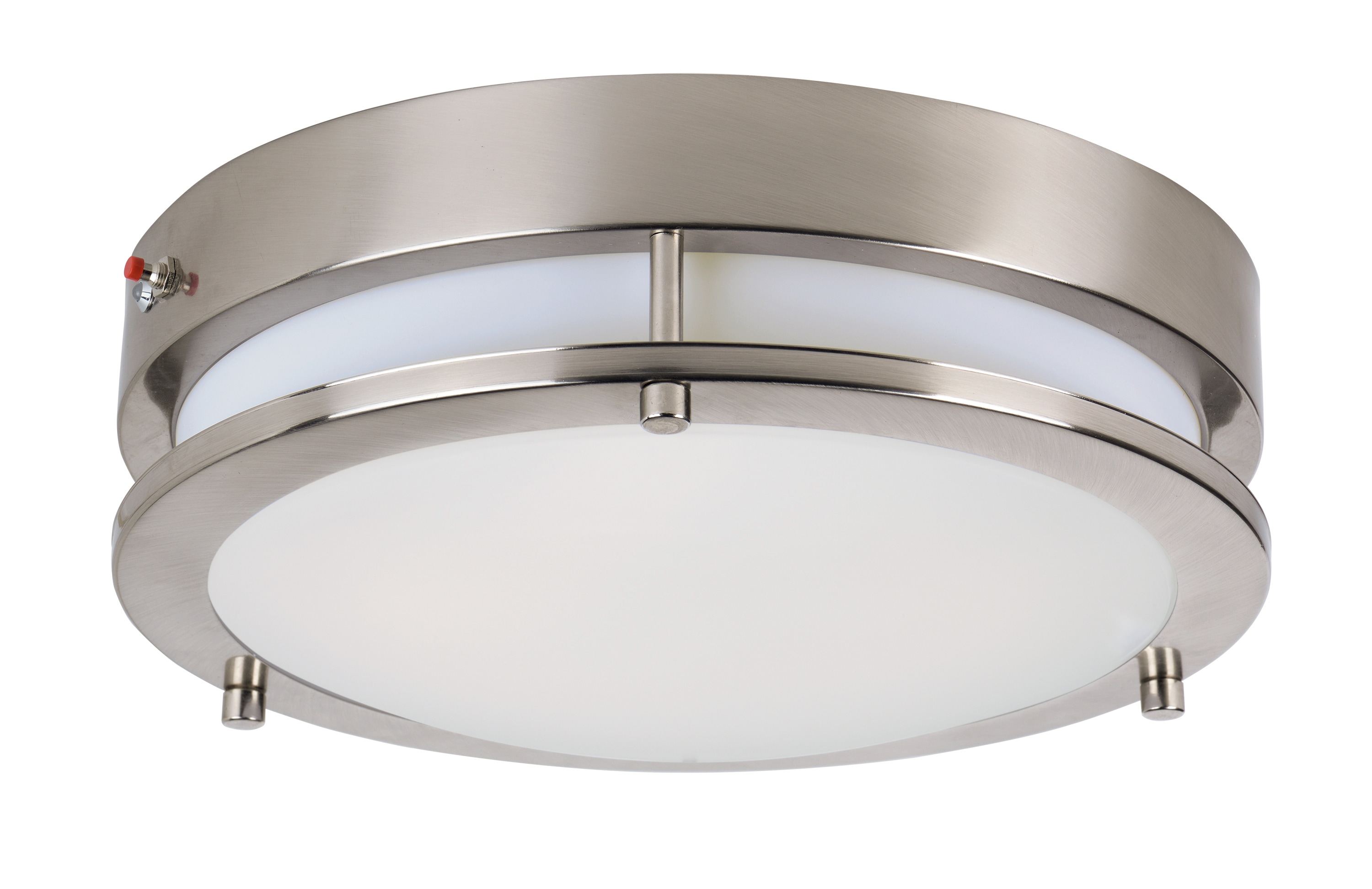 Maxim Lighting 55546WTSN Linear LED 1 -Light 11.75-in Satin Nickel Integrated LED Flush Mount Light