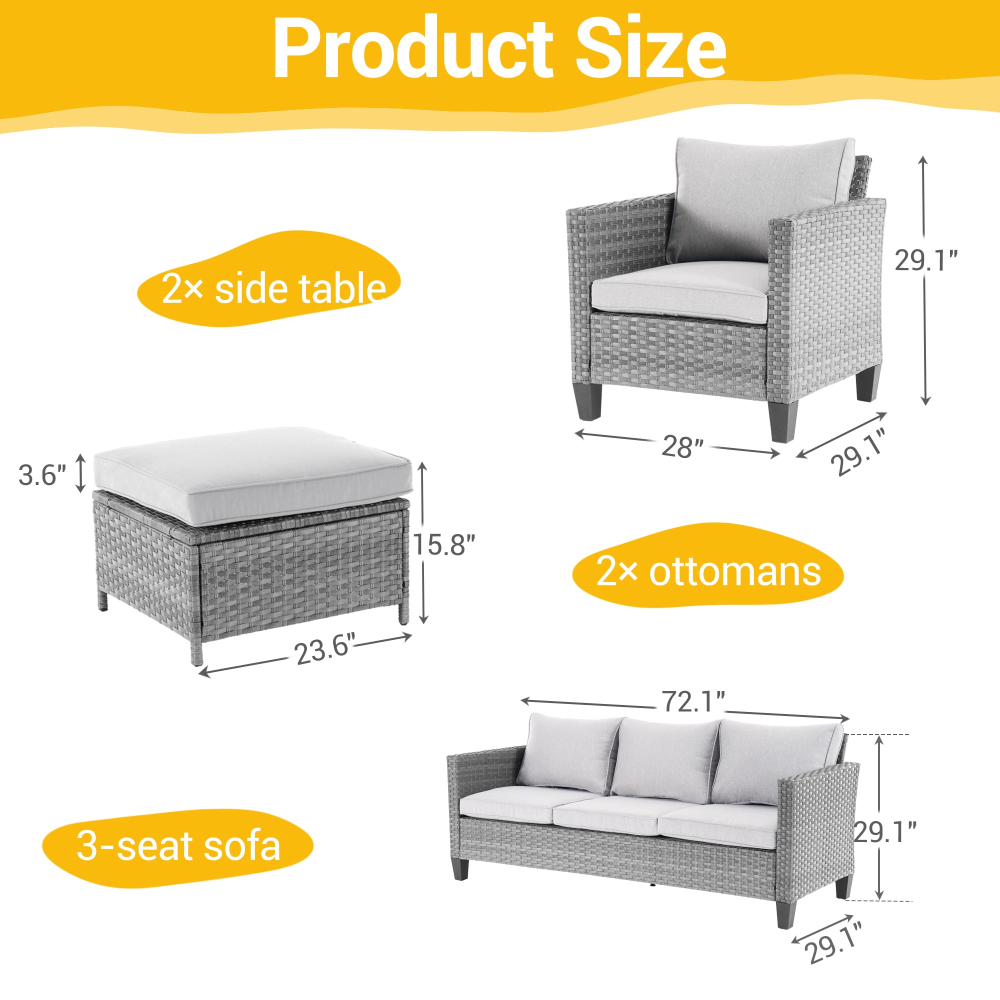 ACEGOSES LW-115HLY-T3 Patio-Conversation-Sets - View #2