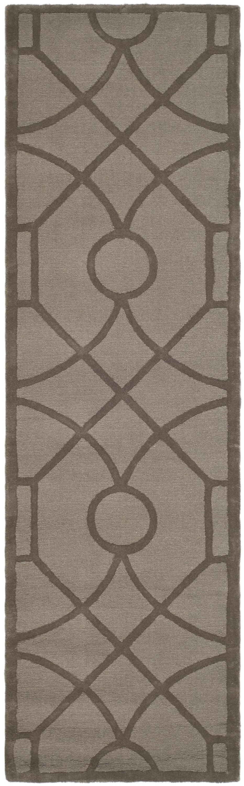 Martha Stewart MSR4612A-28 Fretwork 2 x 8 (ft) Tufted Wool Cavern Rectangular Indoor Abstract Runner rug