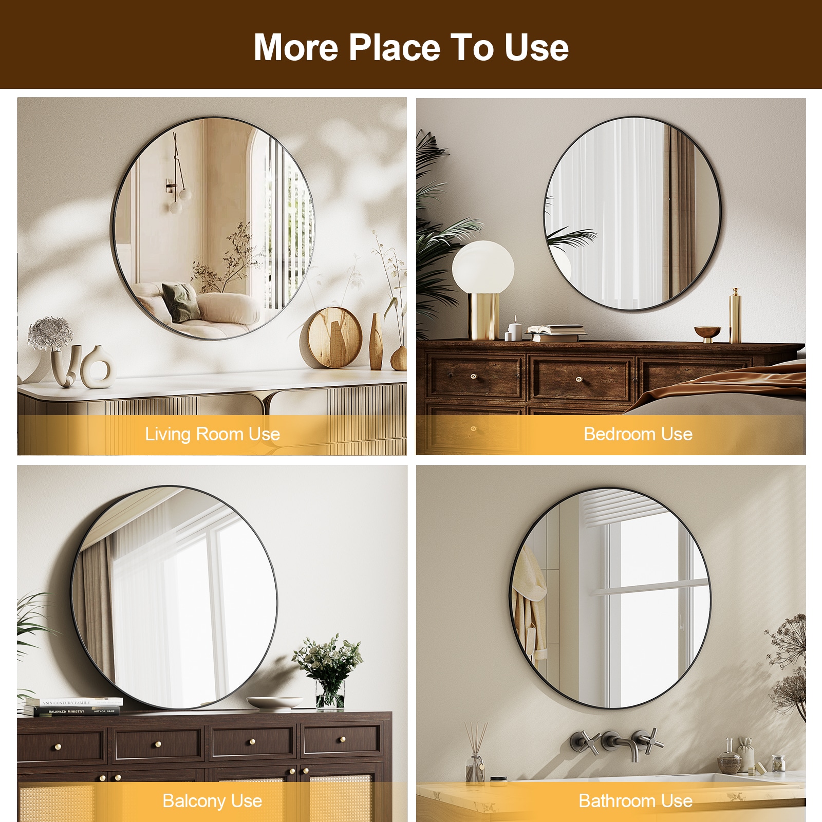 BEAUTYPEAK TJRM20B Decor-Mirrors - View #6