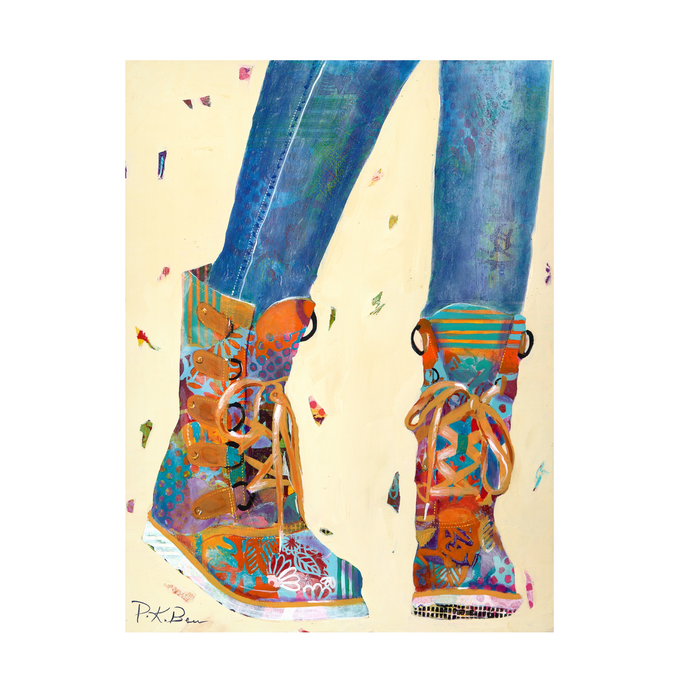 Trademark Fine Art Pamela K. Beer Hiking Boots Canvas Art