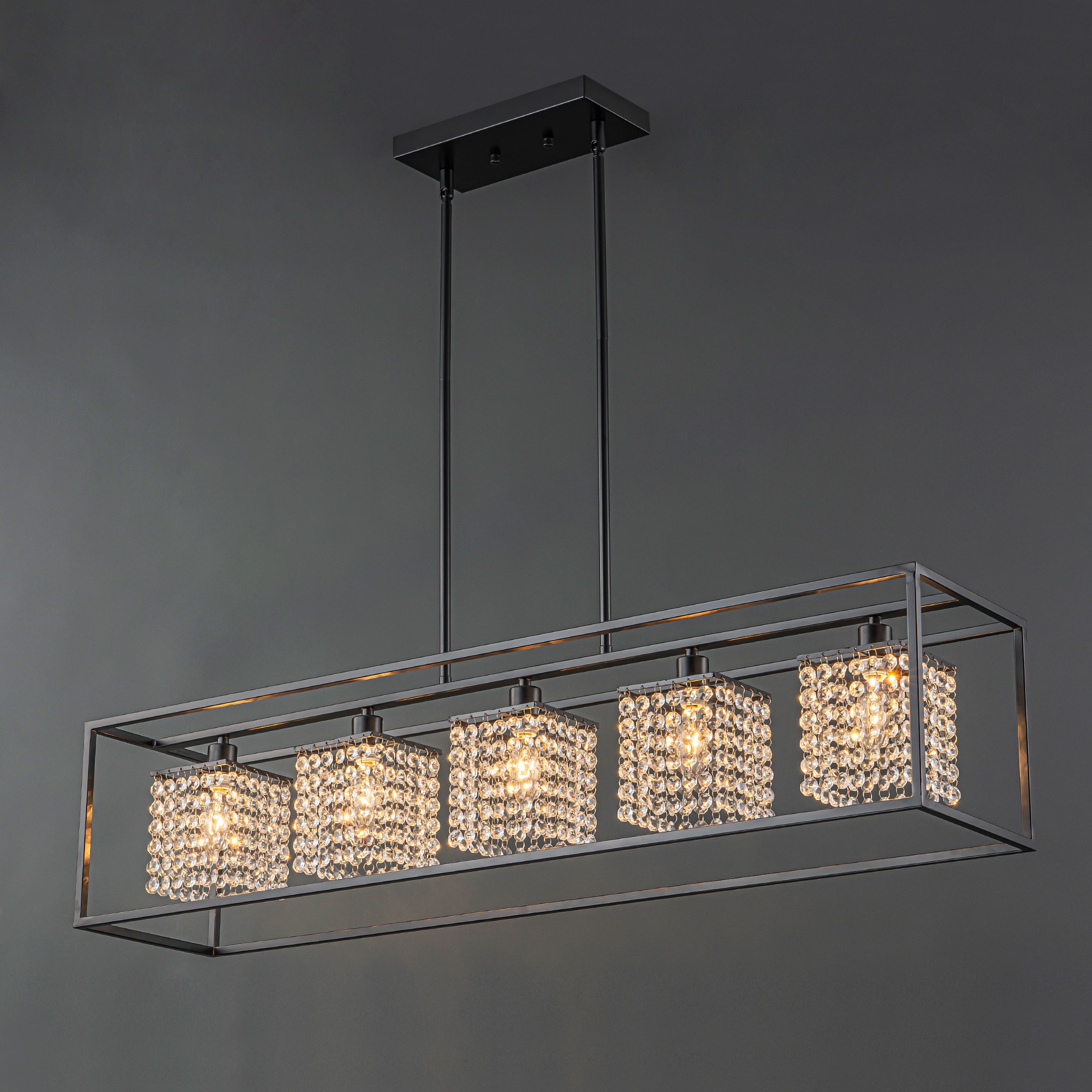Rennnsan Jerry 4-Light Gold Mid-century Chandelier