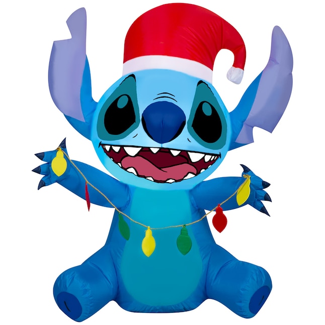 Disney 3.2-ft Lighted Stitch Christmas Inflatable at