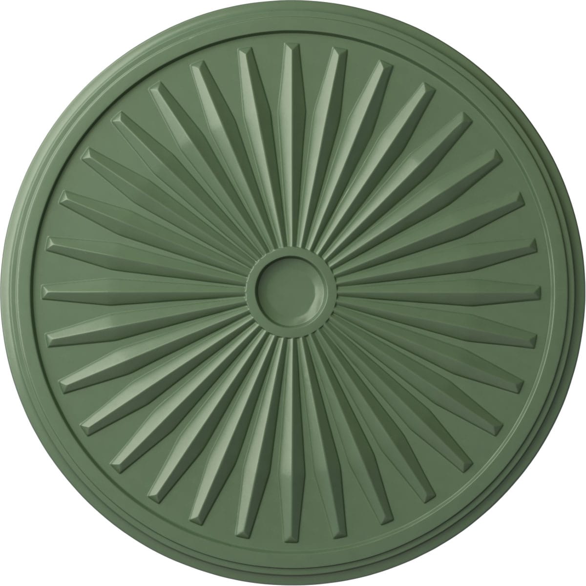 Ekena Millwork CM33LEAGF Leandros 33.125-in W x 33.125-in L Painted Athenian Green Polyurethane Whole Ceiling Medallion