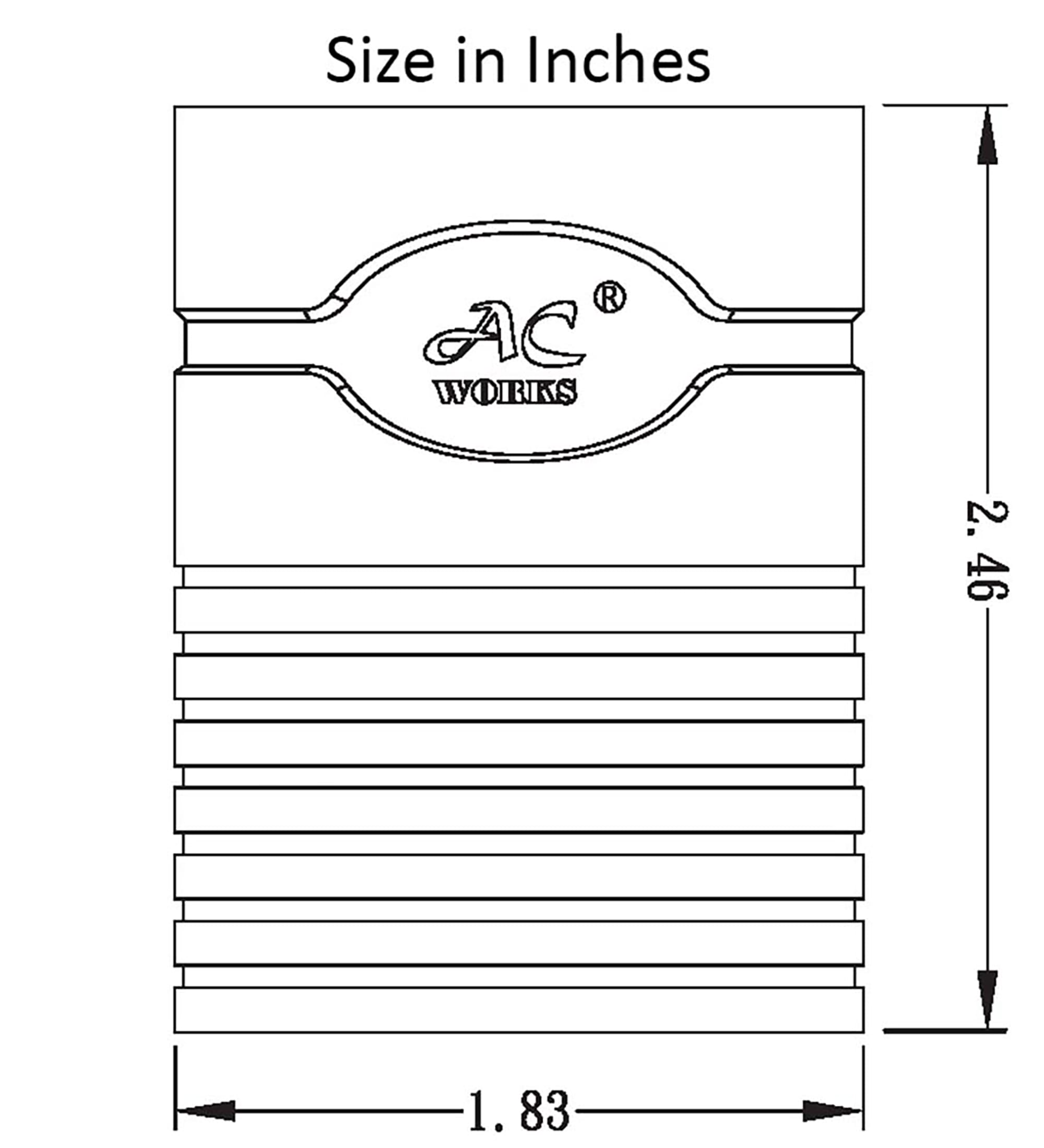 AC WORKS® NEMA L6-15P 15A 250V Fiche mâle verrouillable à 3