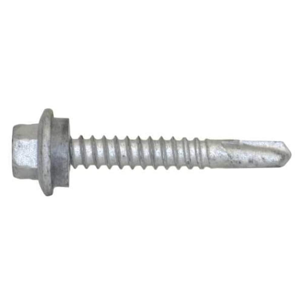 Teks  Self-Drilling Screw #12 x 1-1/2 in Climaseal Steel Flange Hex Head External Hex Drive 250 PK