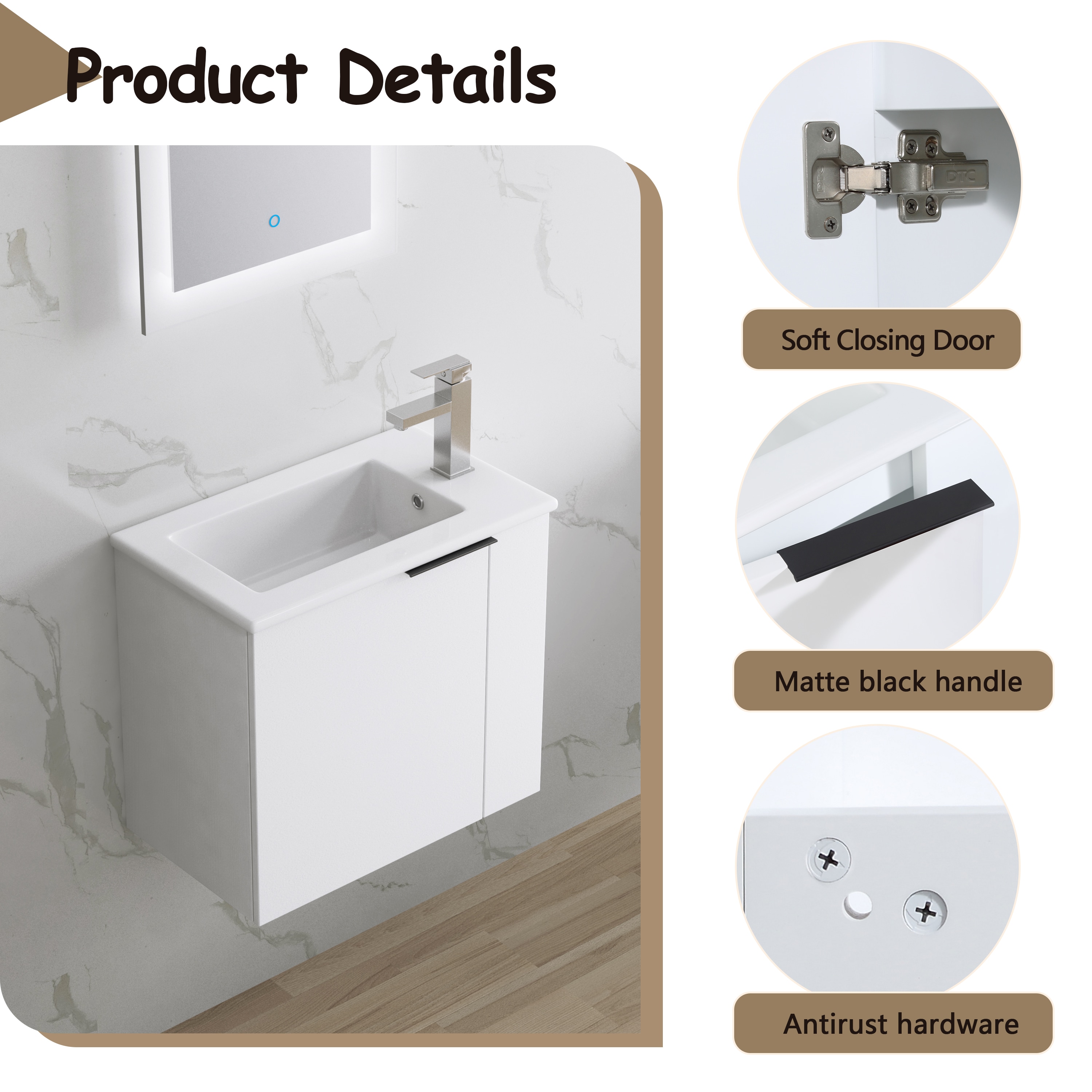 Forclover QNM-0213-WH Bath-Vanity-Combo - View #5