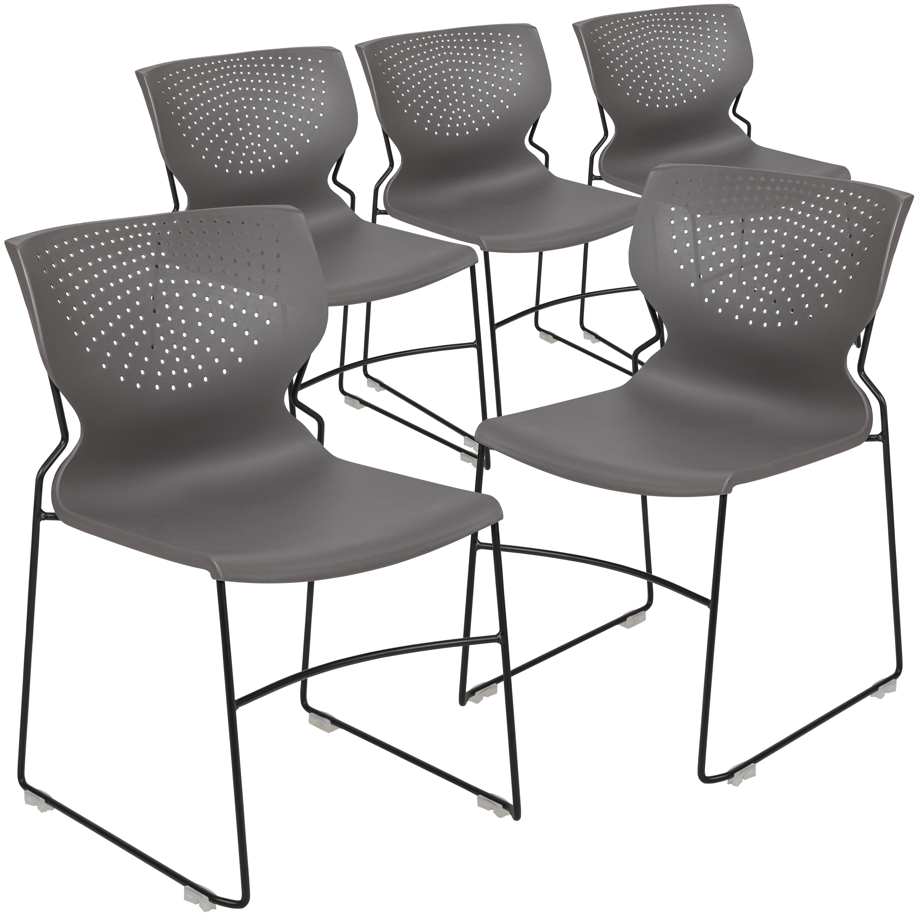 Flash Furniture 889142521198 5 Hercules Modern Gray Plastic Accent Chair