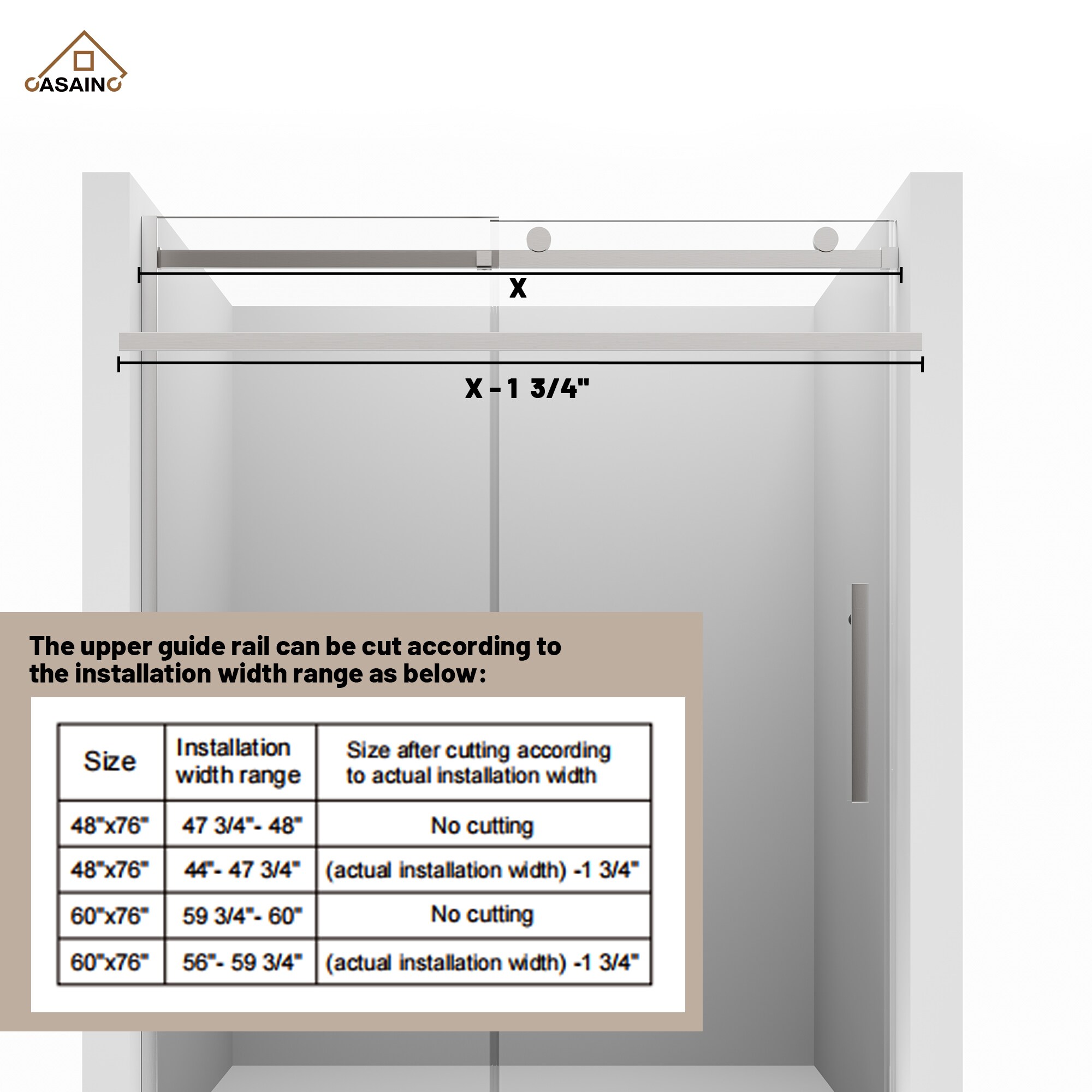 CASAINC SL-TL-D60 Shower-Doors - View #5