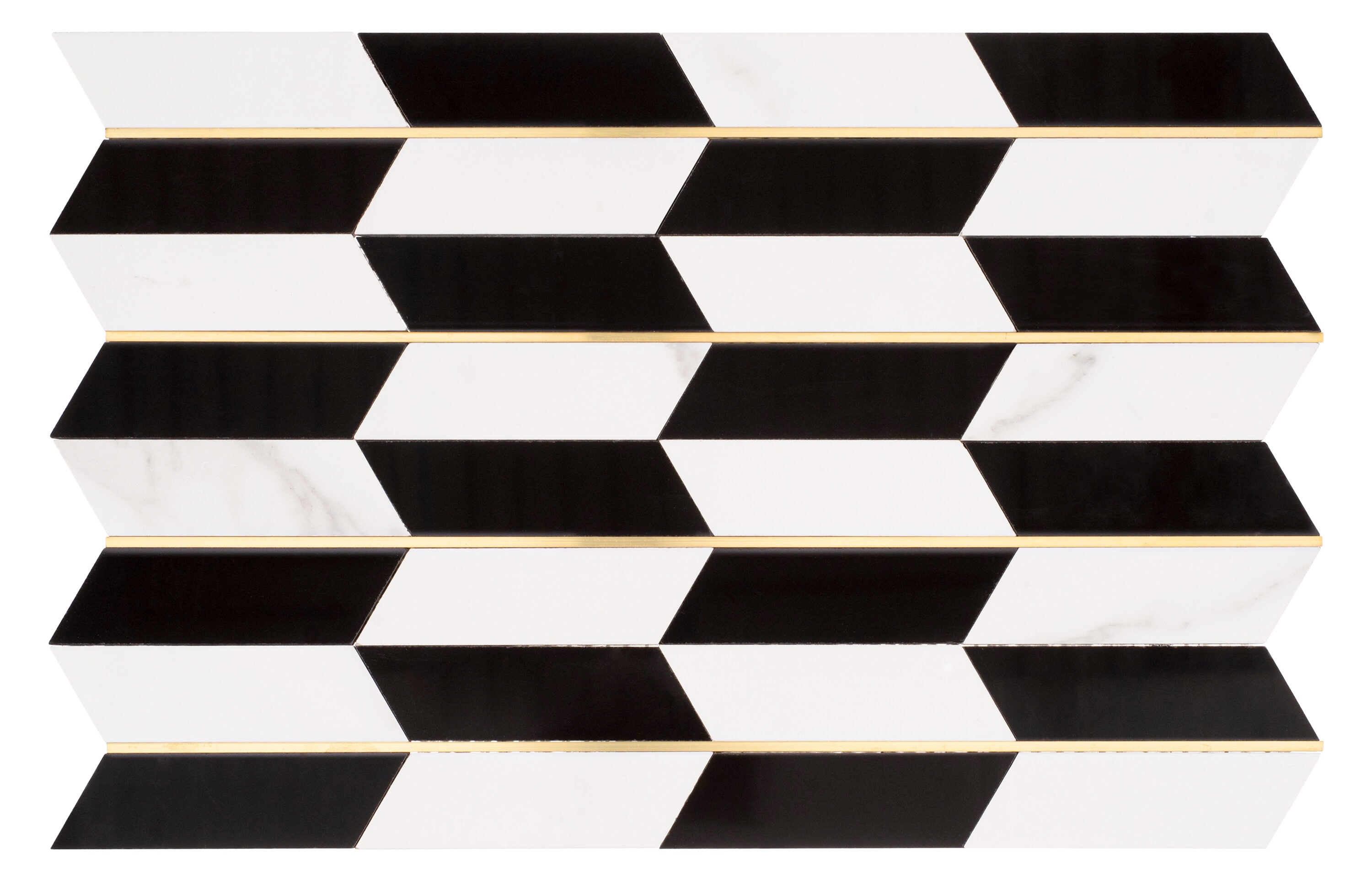 Andova Tiles ANDCHIC302 CHIC Swank 10-in x 14-in Glossy Porcelain Patterned Chevron Mosaic Wall Tile (0.97-sq. ft/ Piece)