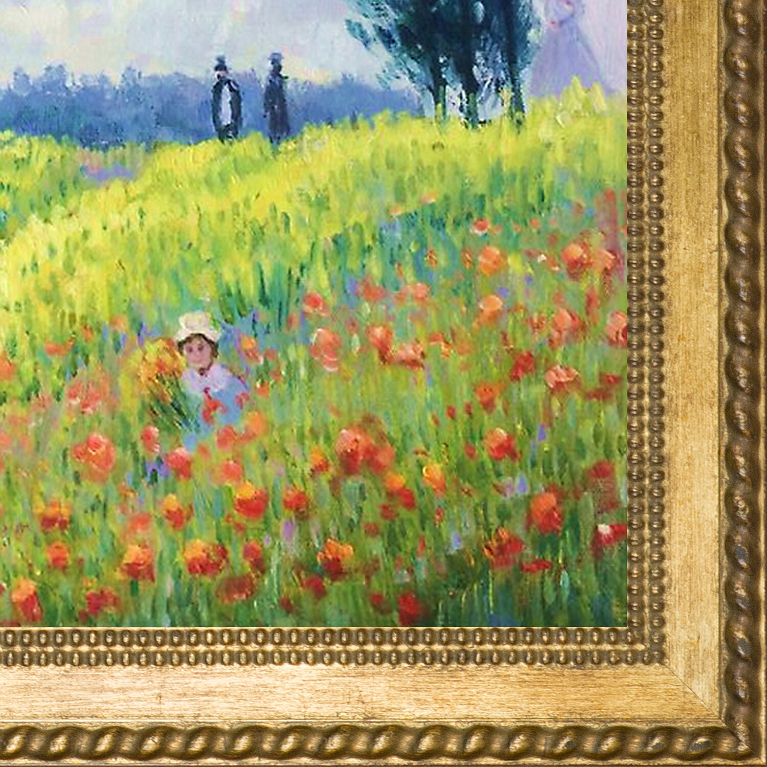 La Pastiche Walk In The Meadows At Argenteuil Claude Monet Gold Wood ...