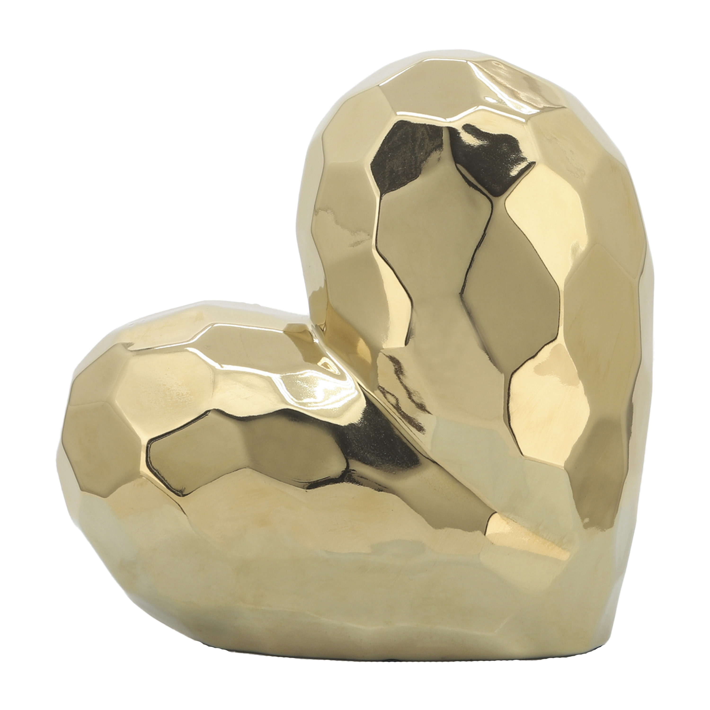 Sagebrook Home 13216-01 Gold Ceramic Modern Sculpture