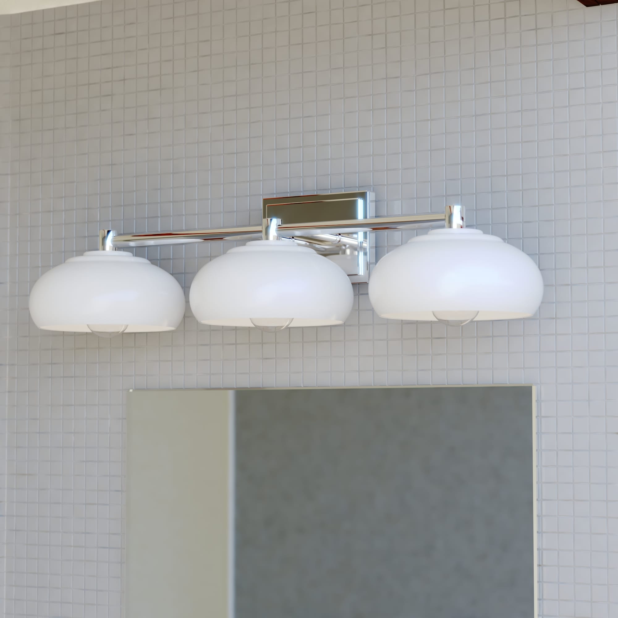 Cascadia W0386 Belmont 27.5-in 3 -Light Polished Chrome Modern/contemporary Vanity light