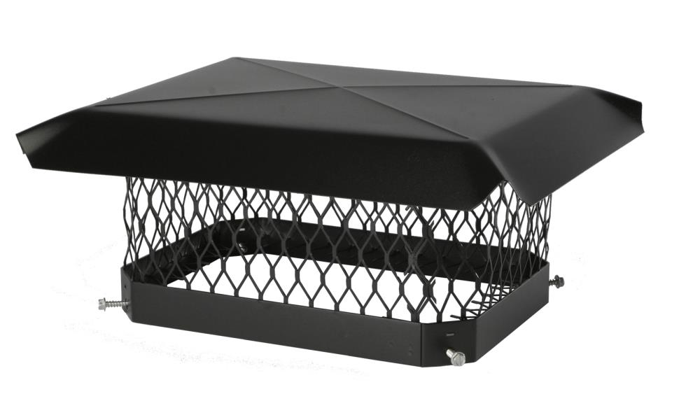Shelter SC918L 9-in W x 18-in L Black Galvanized steel Rectangular Chimney Cap