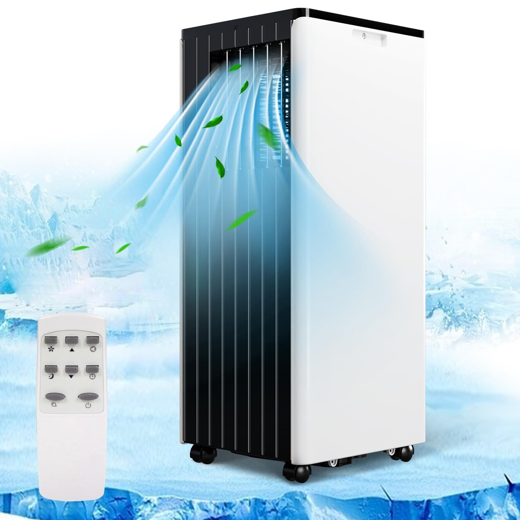 GarveeLife 8000 BTU 3 in 1 Portable Air Conditioner 350 Sq Ft Cooling Fan Dehumidifier Remote Control Installation Kit for Large Rooms