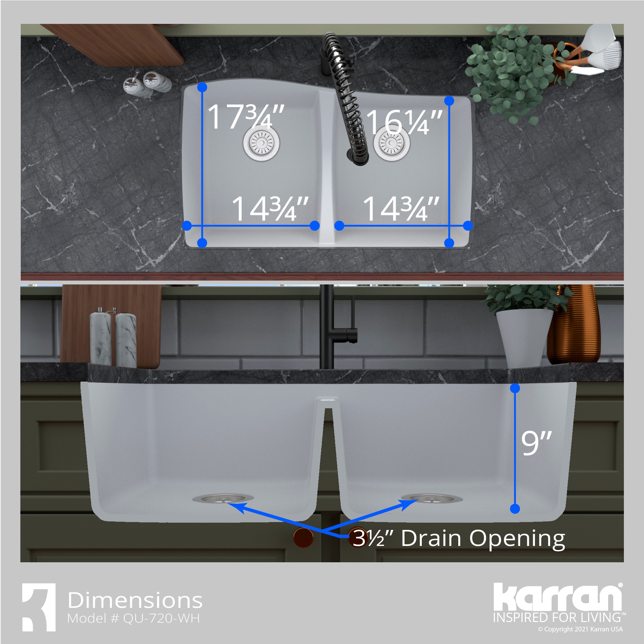 Karran QU-720-WH Kitchen-Sinks - View #8