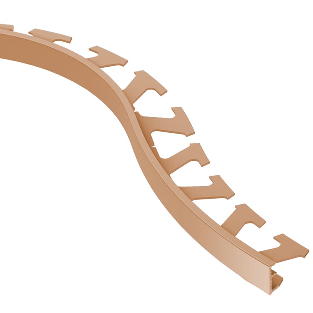 Schluter Systems R/A100AK Schiene-Radius 0.375-in W x 98.5-in L Satin Copper Anodized Aluminum Aluminum L-angle Tile Edge Trim