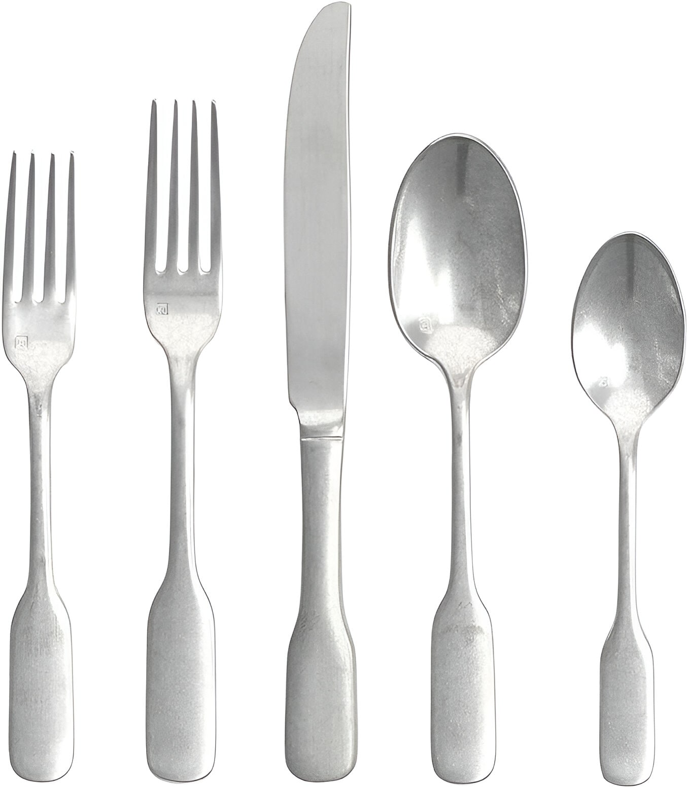 Fortessa Ashton 5 Piece Flatware Set Antiqued Satin Stainless