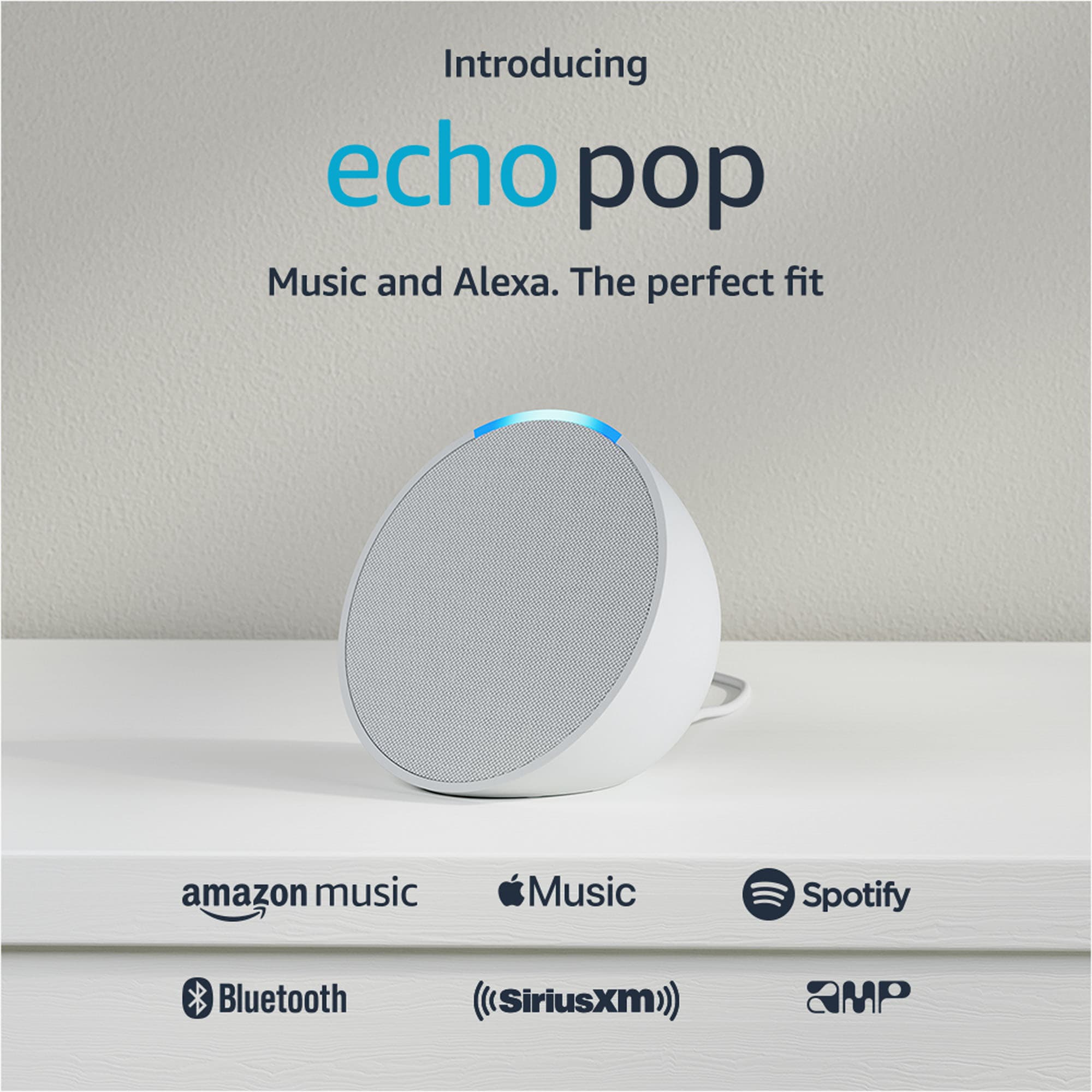 Echo Pop (1st Generation) Smart Speaker with Alexa Glacier White  B09ZXLRRHY - Best Buy