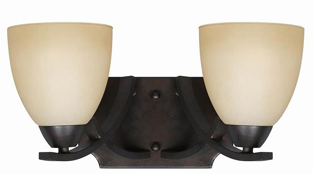  8000-00-02 Huth 14-in 2-Light Bronze Traditional Vanity Light
