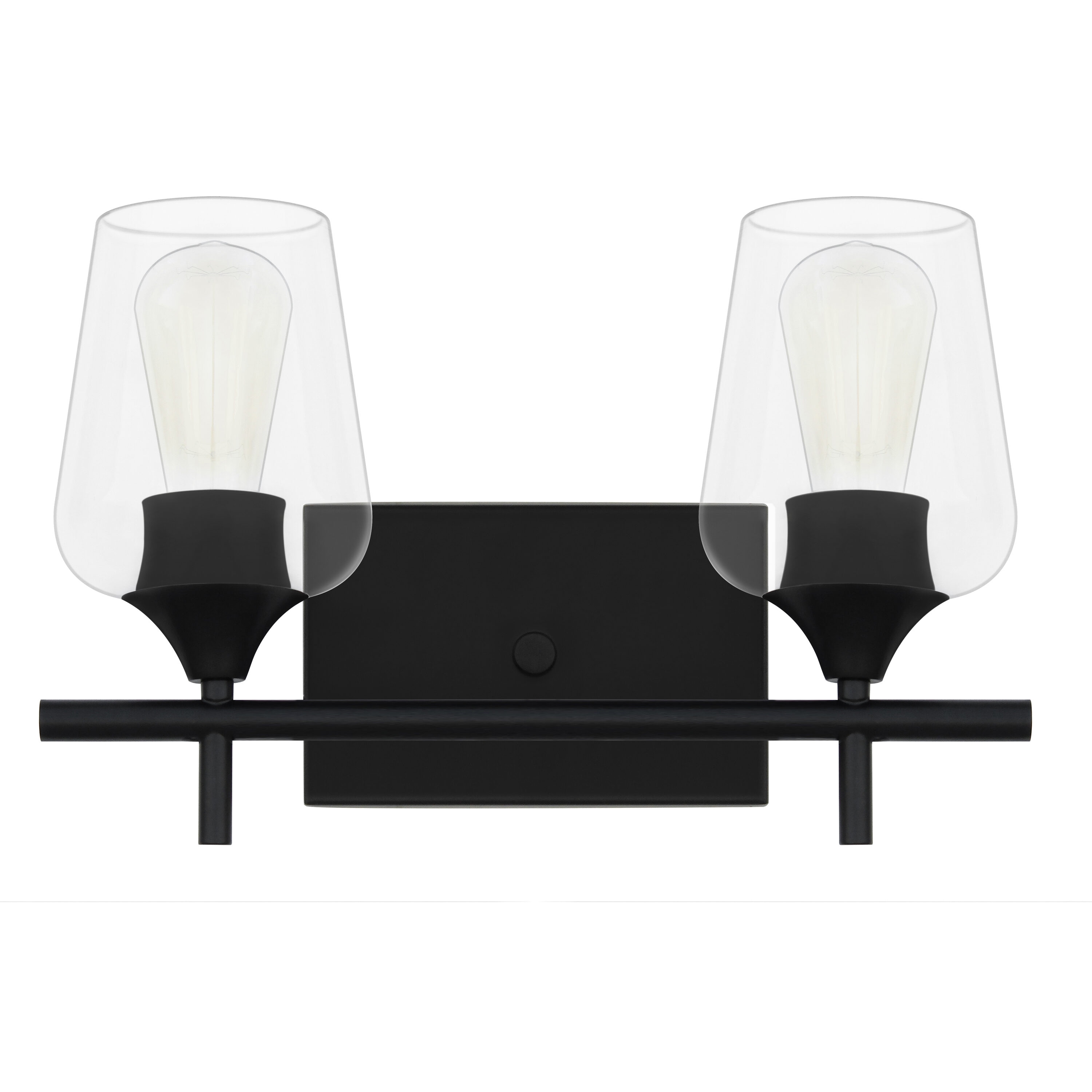Whitfield Lighting VL304-2BK Fauna 15-in 2 -Light Black Transitional Vanity light