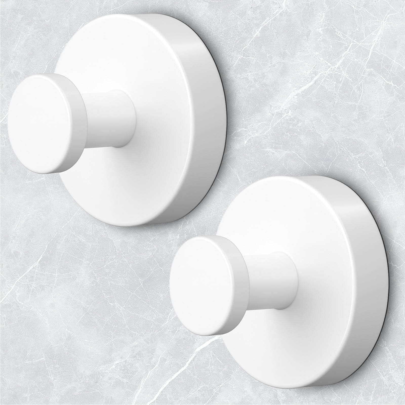 Adrinfly  Shower Hooks with Suction Cups for Inside Shower and Glass Window 2 Pack White durable home and garden accessory designed for everyday