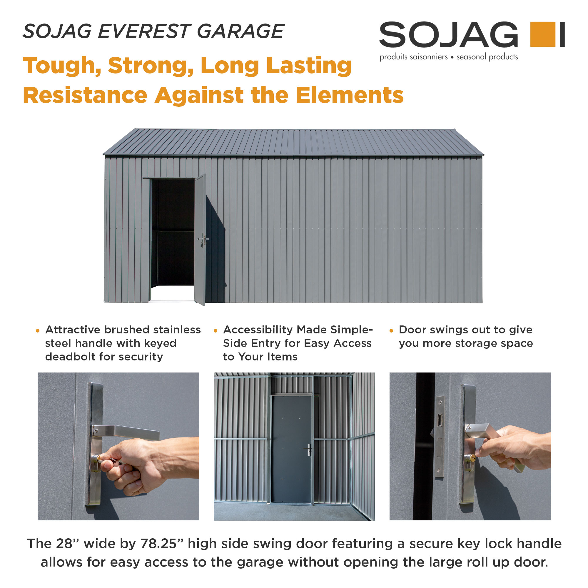 Sojag 12-ft X 10-ft Metal Single Car Garage Building In The Garage ...