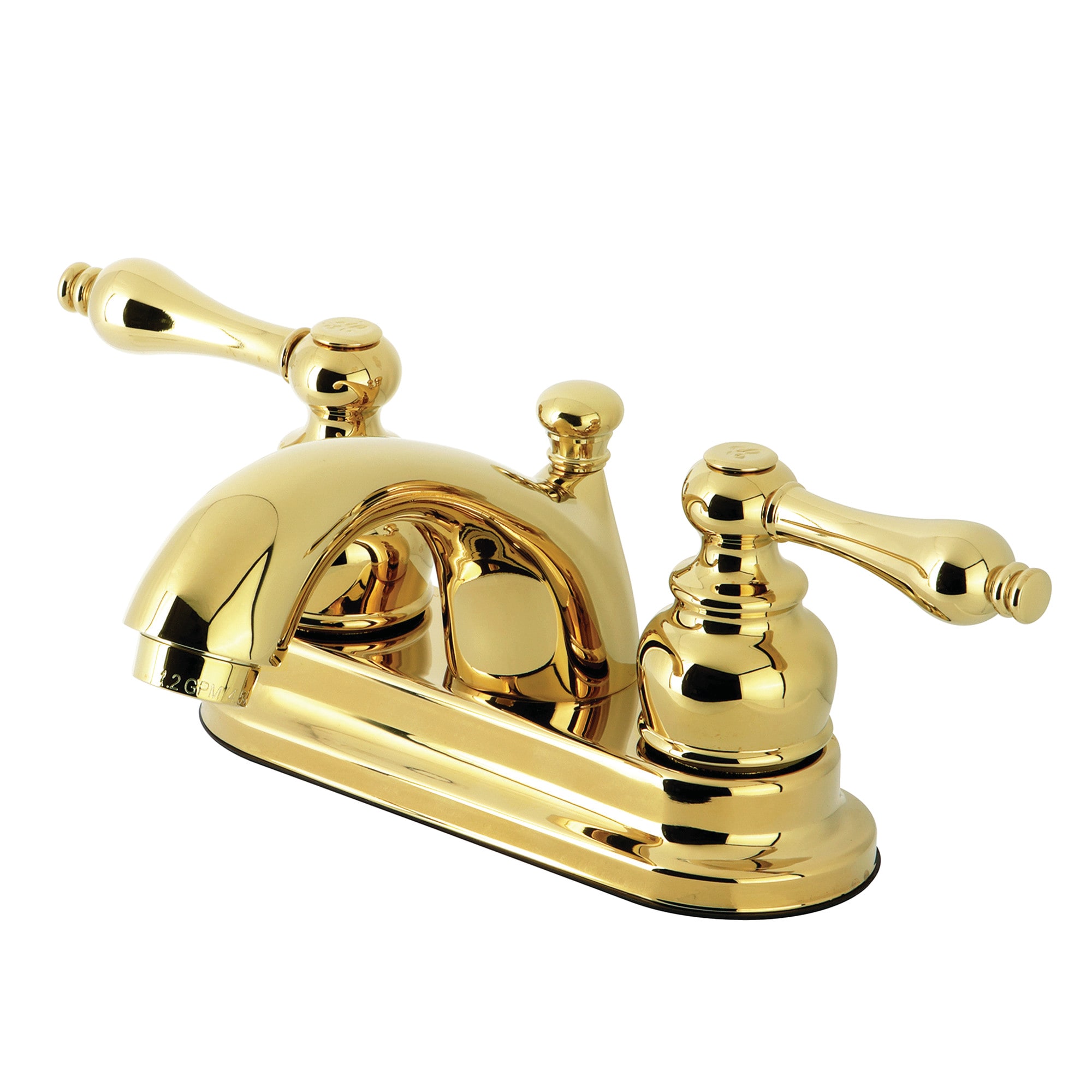 Elements of Design EB2602AL St. Regis Polished brass 4-in centerset 2-handle Low-arc Residential Handle Bathroom Sink Faucet with Drain