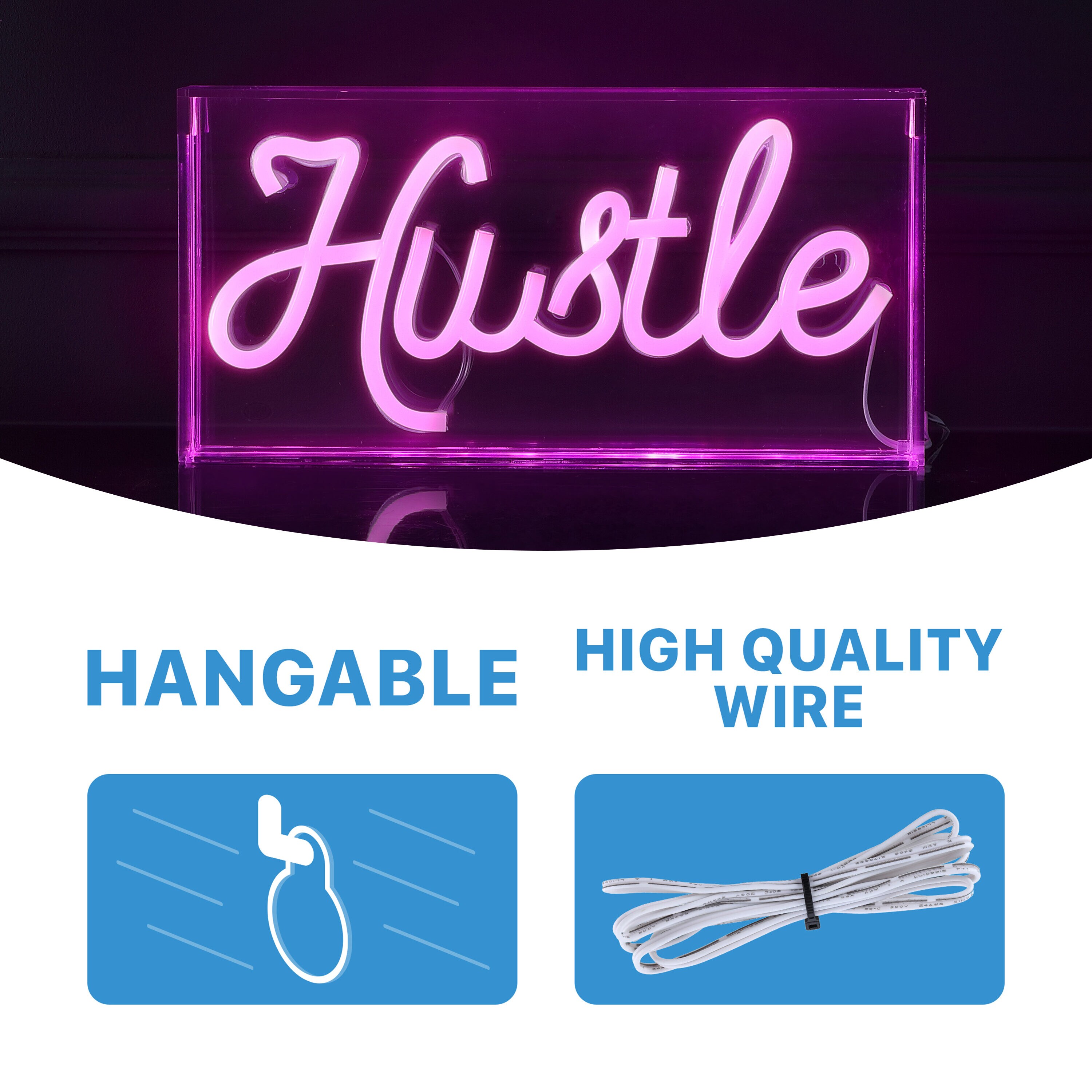 JONATHAN Y Hustle 5.88-in Constant Neon Cheers Lighted Sign in the ...