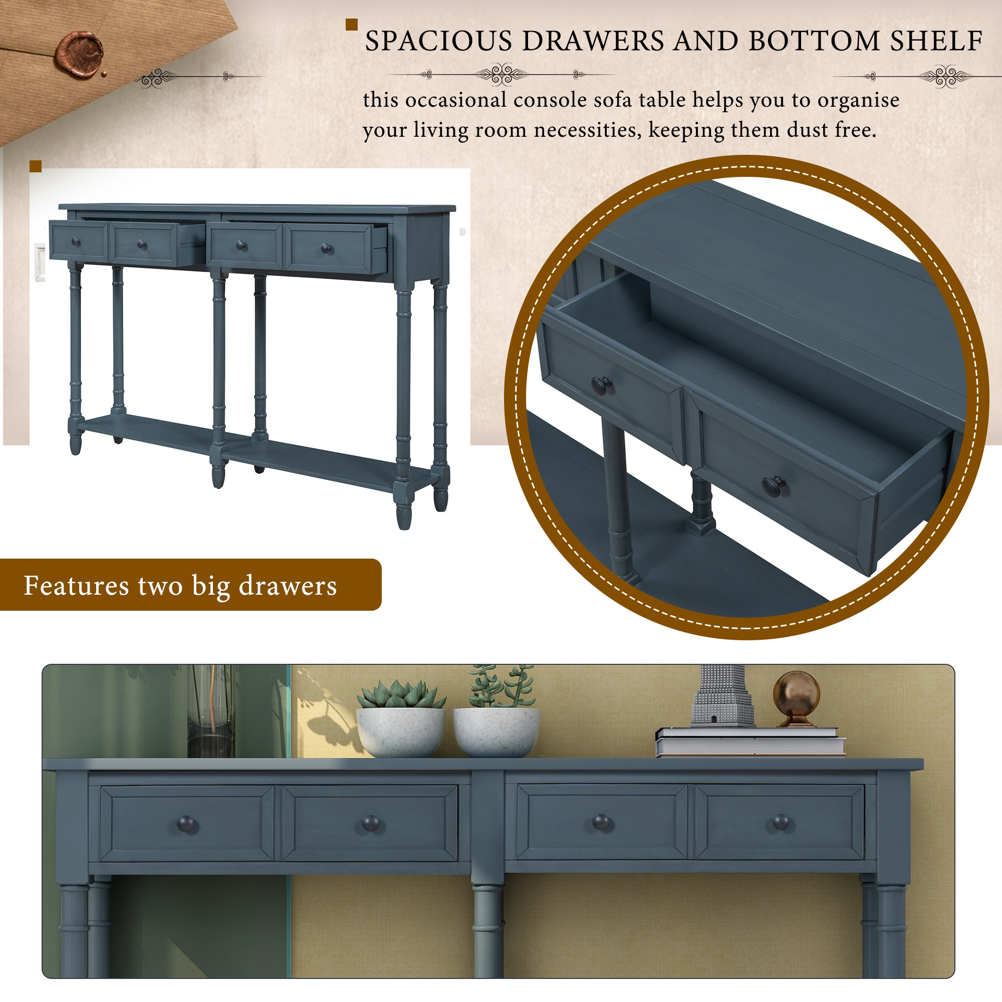 SINOFURN SYA330146BL Console-Sofa-Tables - View #8
