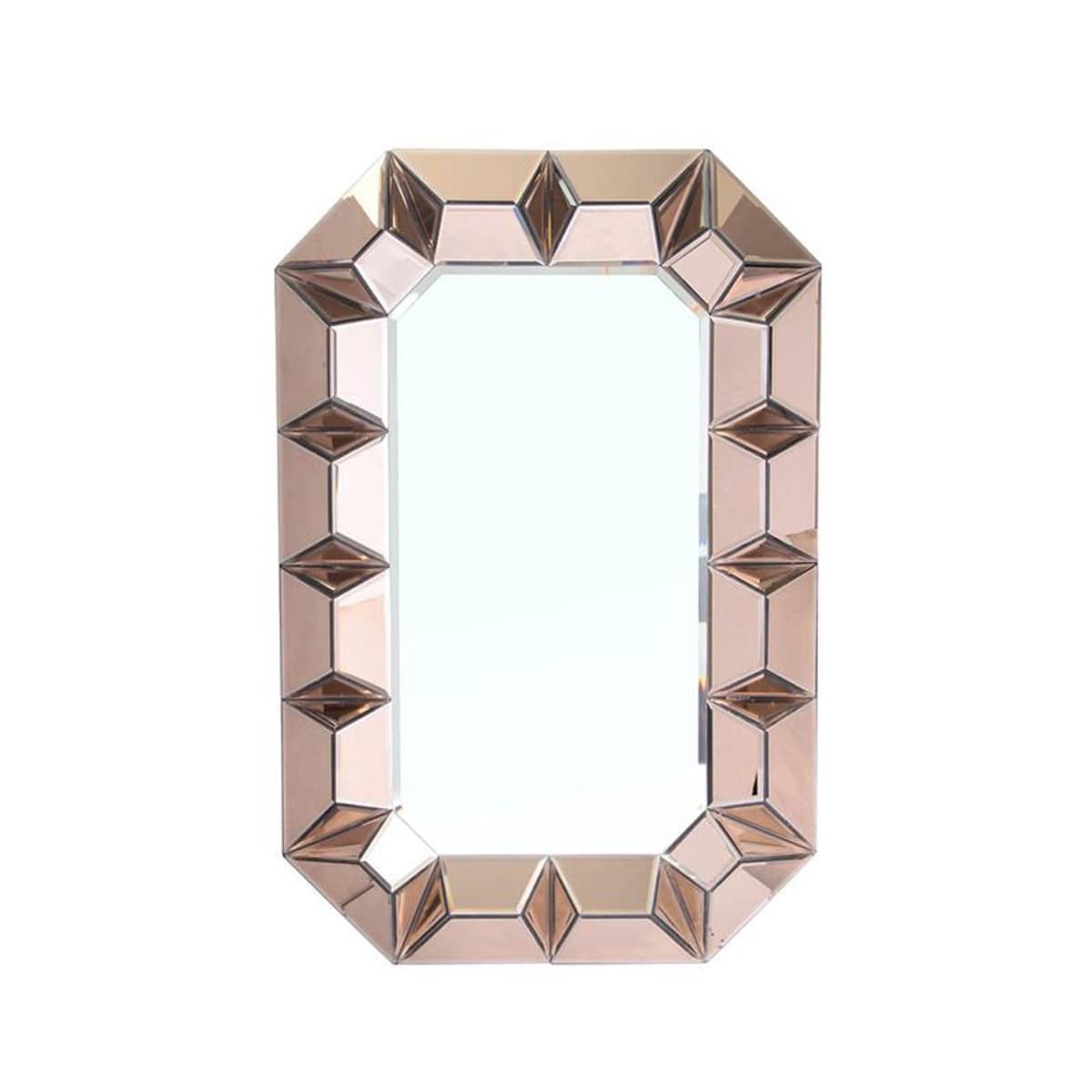 HomeRoots 4000484995 35.4-Inches W x 23.6-Inches H Rectangle Rose Gold Framed Wall Mirror