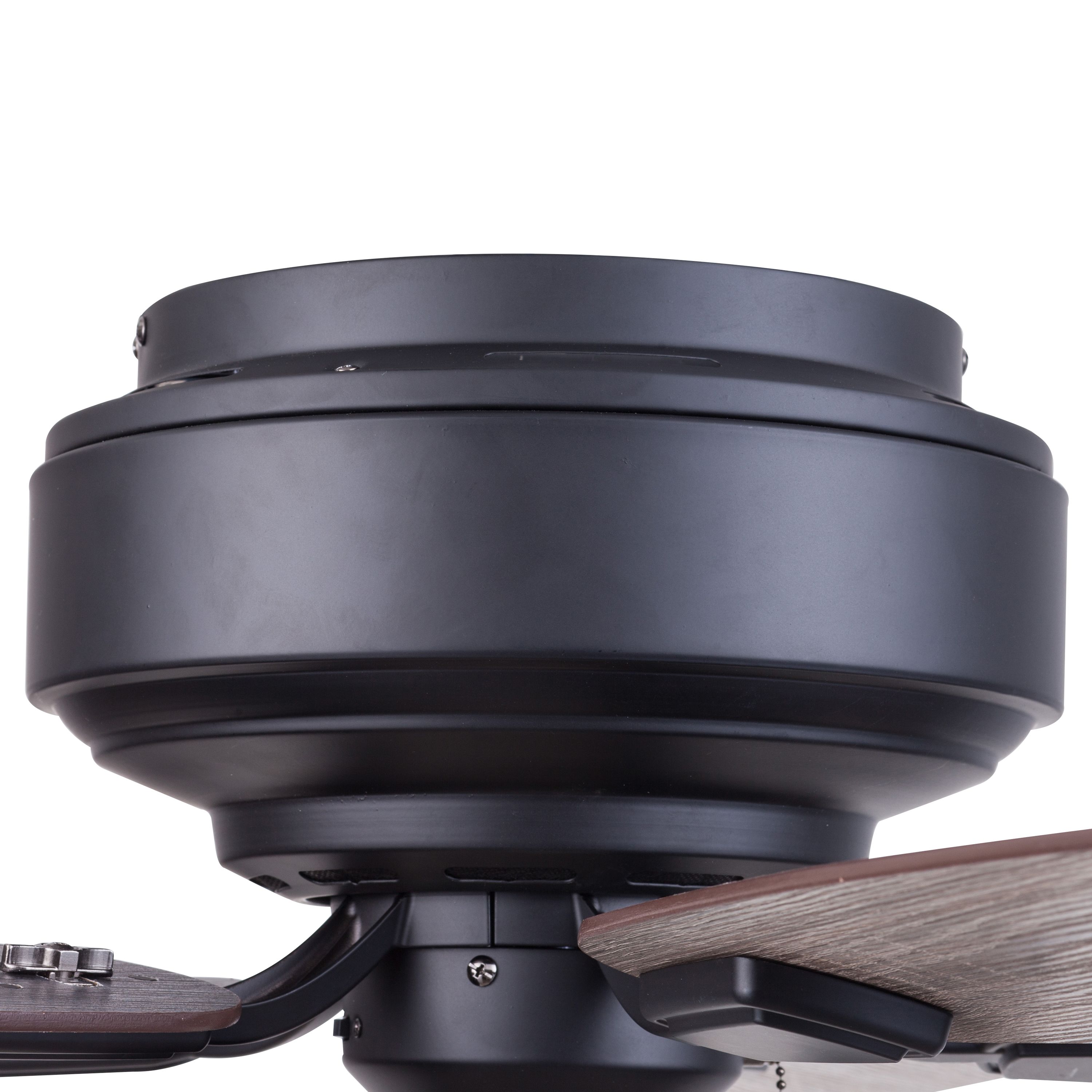 Magonia 52-Inch Matte Black and Pine Ceiling Fan with Light