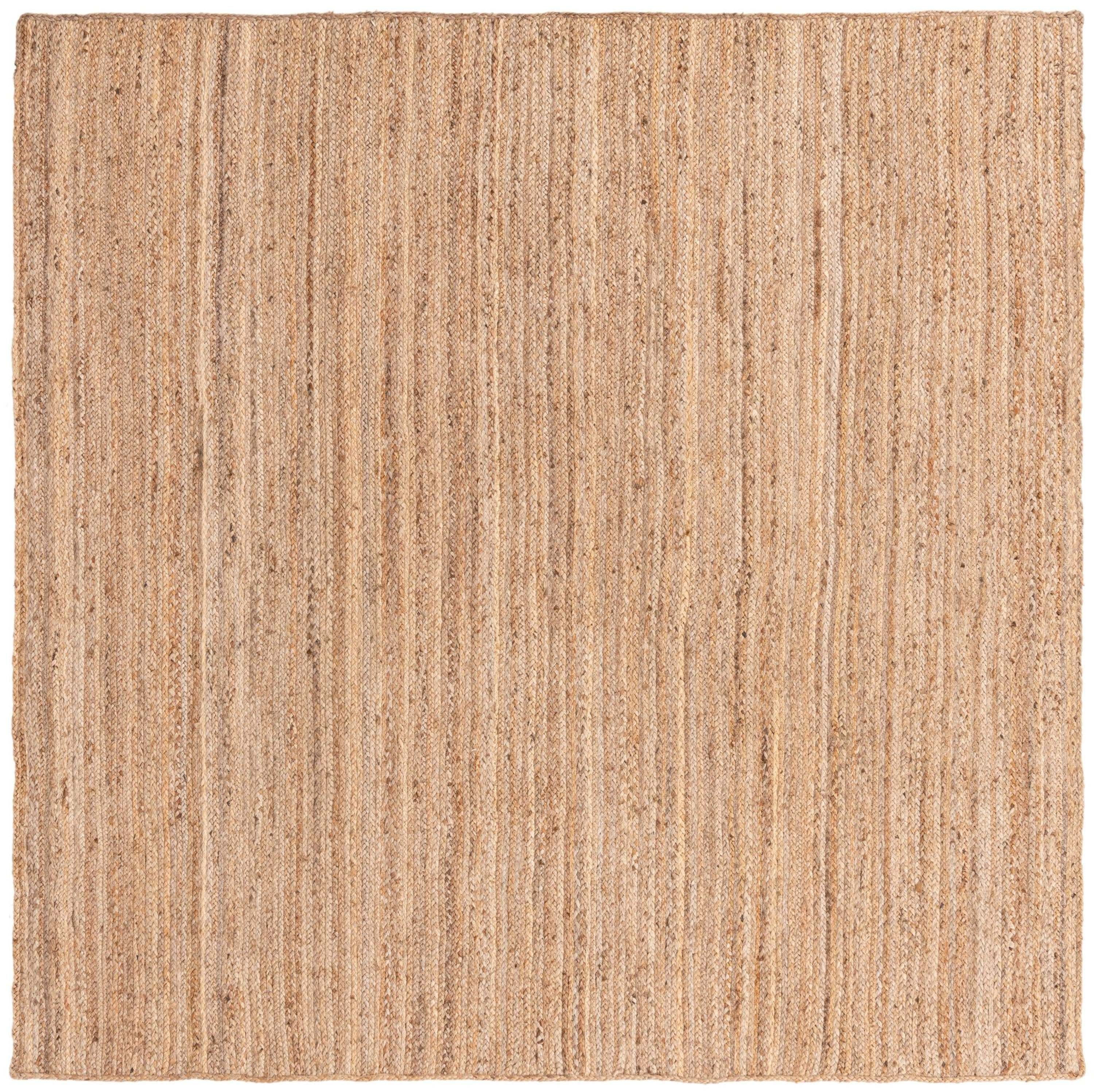Handmade Natural Jute Square Indoor Area Rug, 8 ft