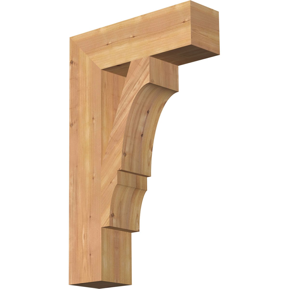 Ekena Millwork BKT06X20X32BOA05SWR Balboa block smooth 5-1/2-in x 20-in x 32-in Western red cedar Brown Wood Standard bracket
