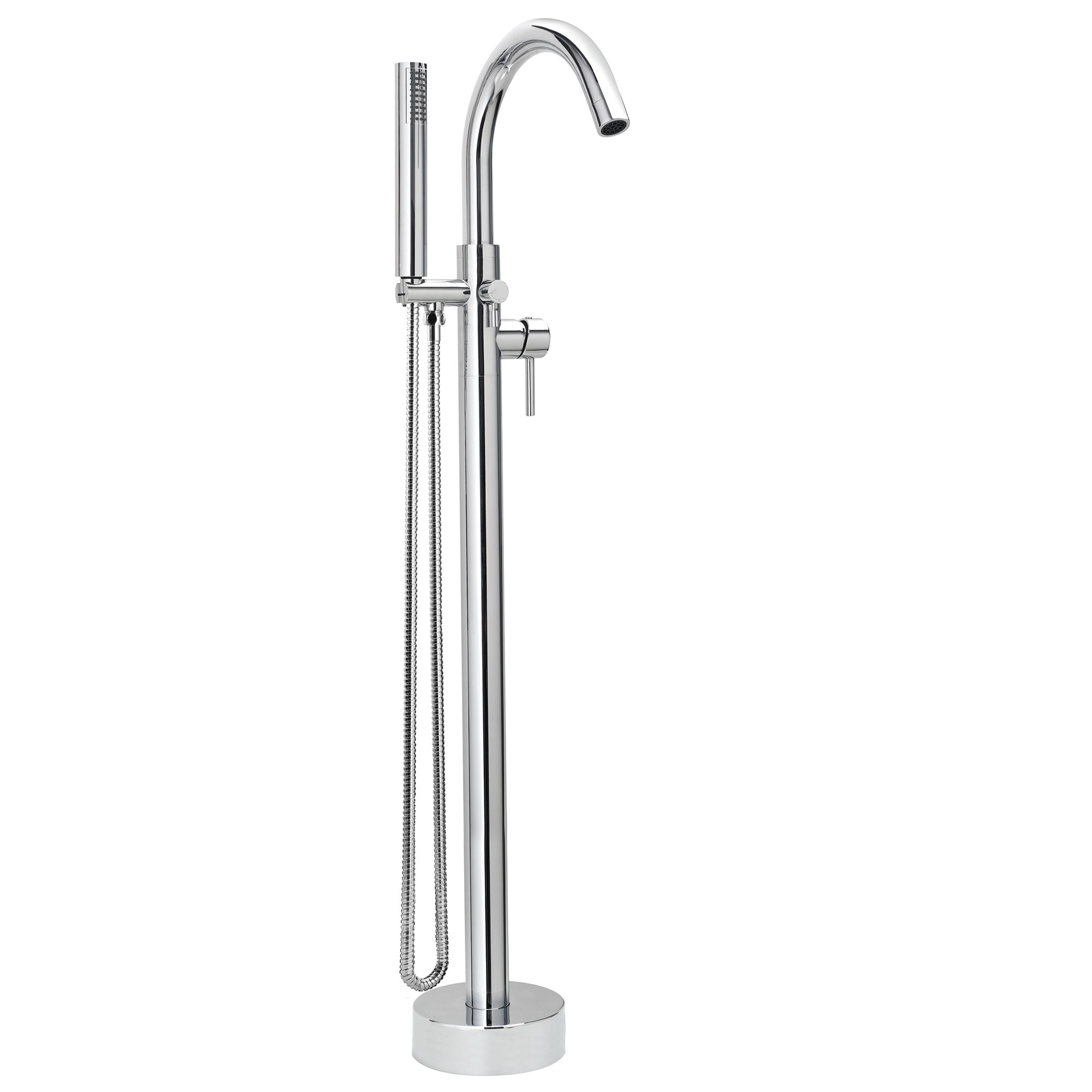 Belanger Delphi Polished Chrome 1-handle Freestanding High-arc Bathtub Faucet with Hand Shower (Valve Included)