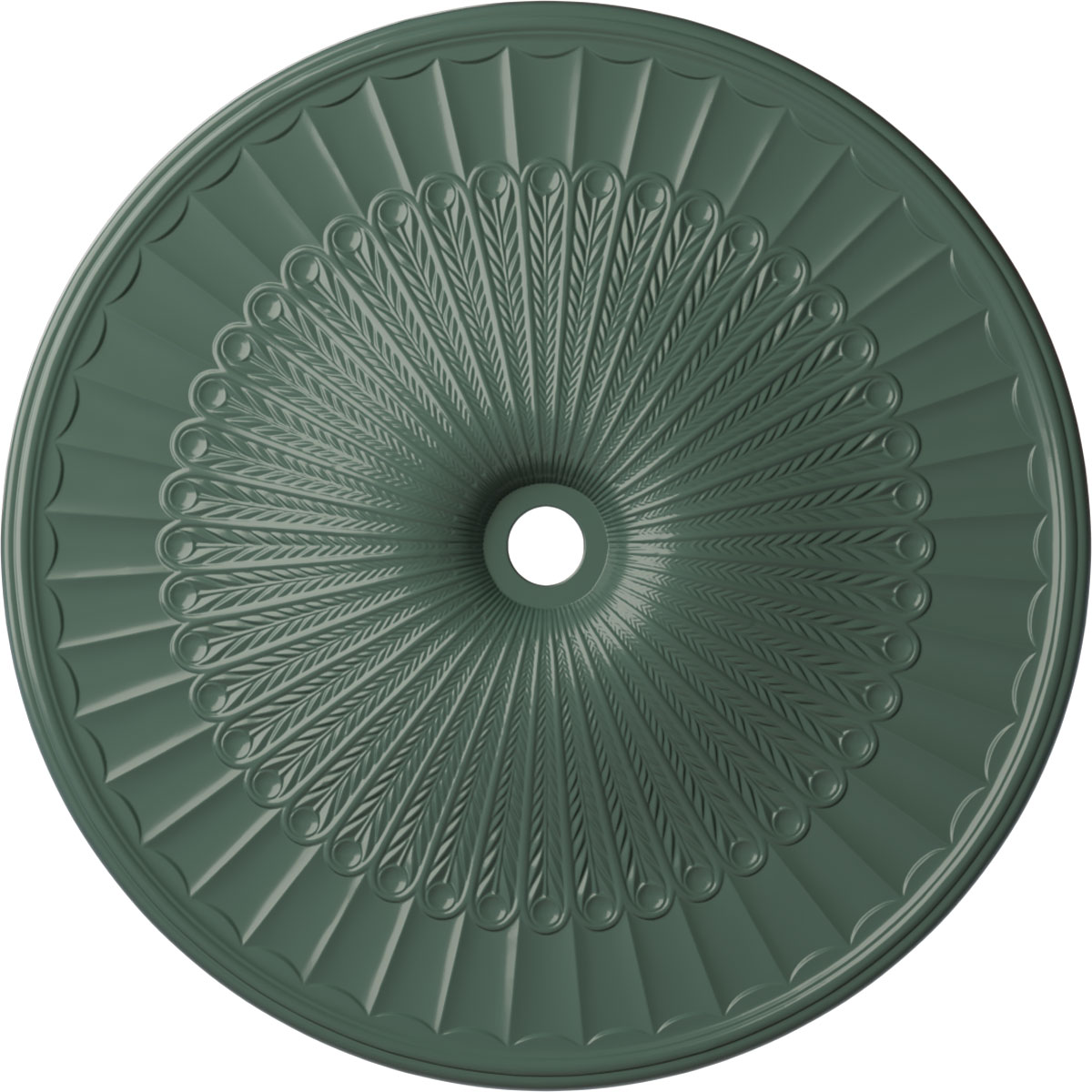 Ekena Millwork CM51GLCBF Galveston 51-in W x 51-in L Painted Cloud Burst Polyurethane Whole Ceiling Medallion