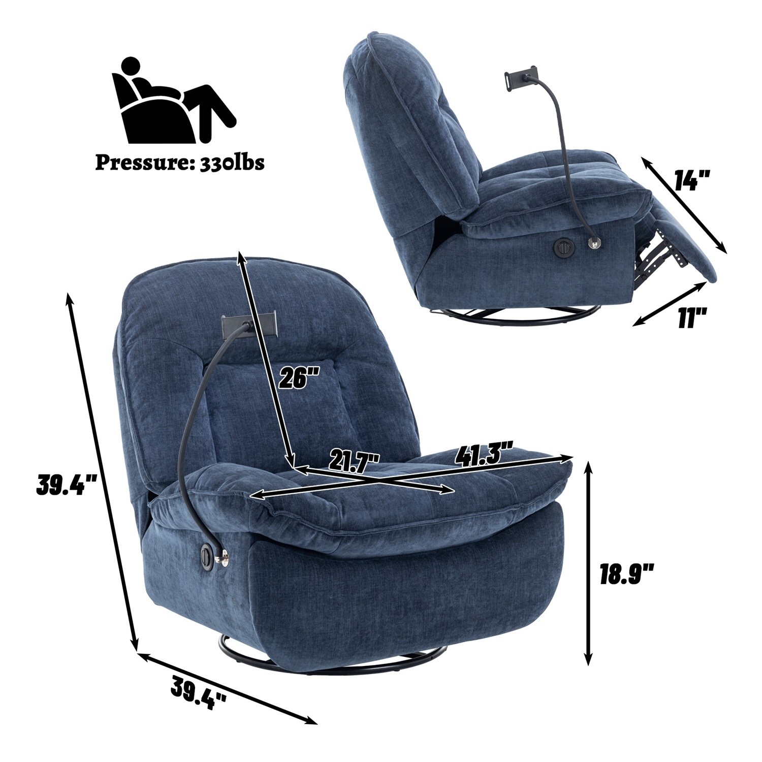 Mondawe MO-QN8050-BL recliners - View #7