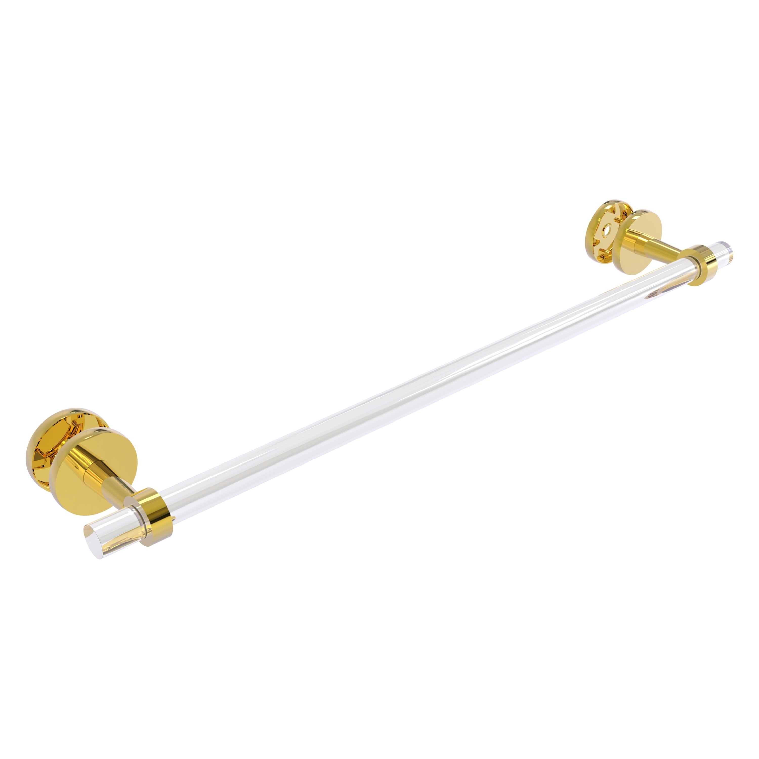 Allied Brass Clearview 24-in Polished Brass Wall Mount Single Towel Bar in  the Towel Bars department at