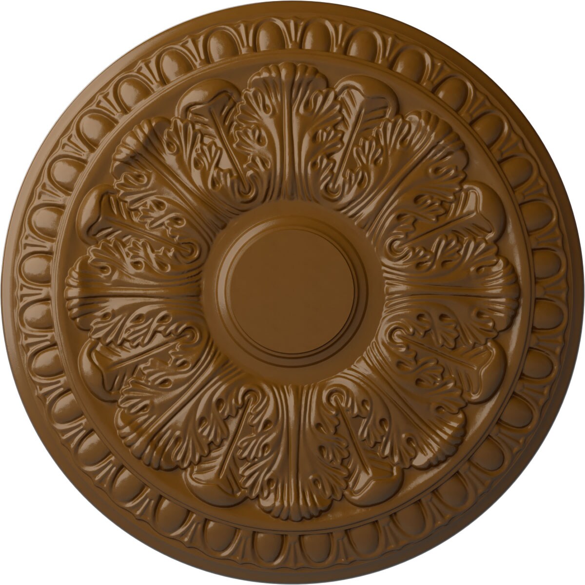 Ekena Millwork CM15CNSTF Colton 15.75-in W x 15.75-in L Painted Smokey Topaz Polyurethane Whole Ceiling Medallion