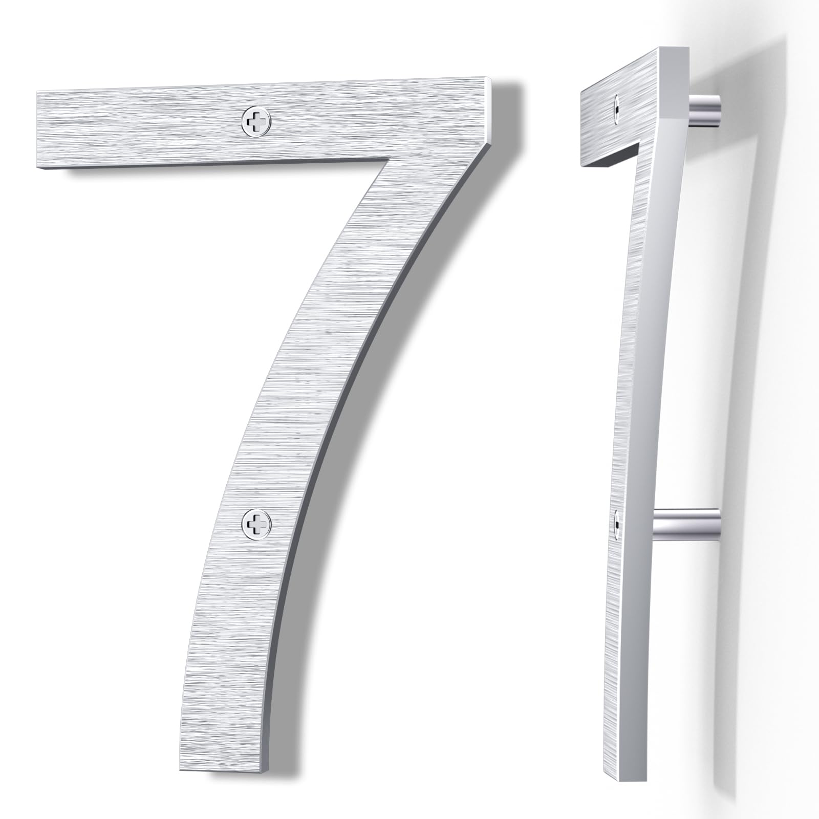 ITOPFOX 8 Inch Large Metal House Number for Outside Modern Floating ...