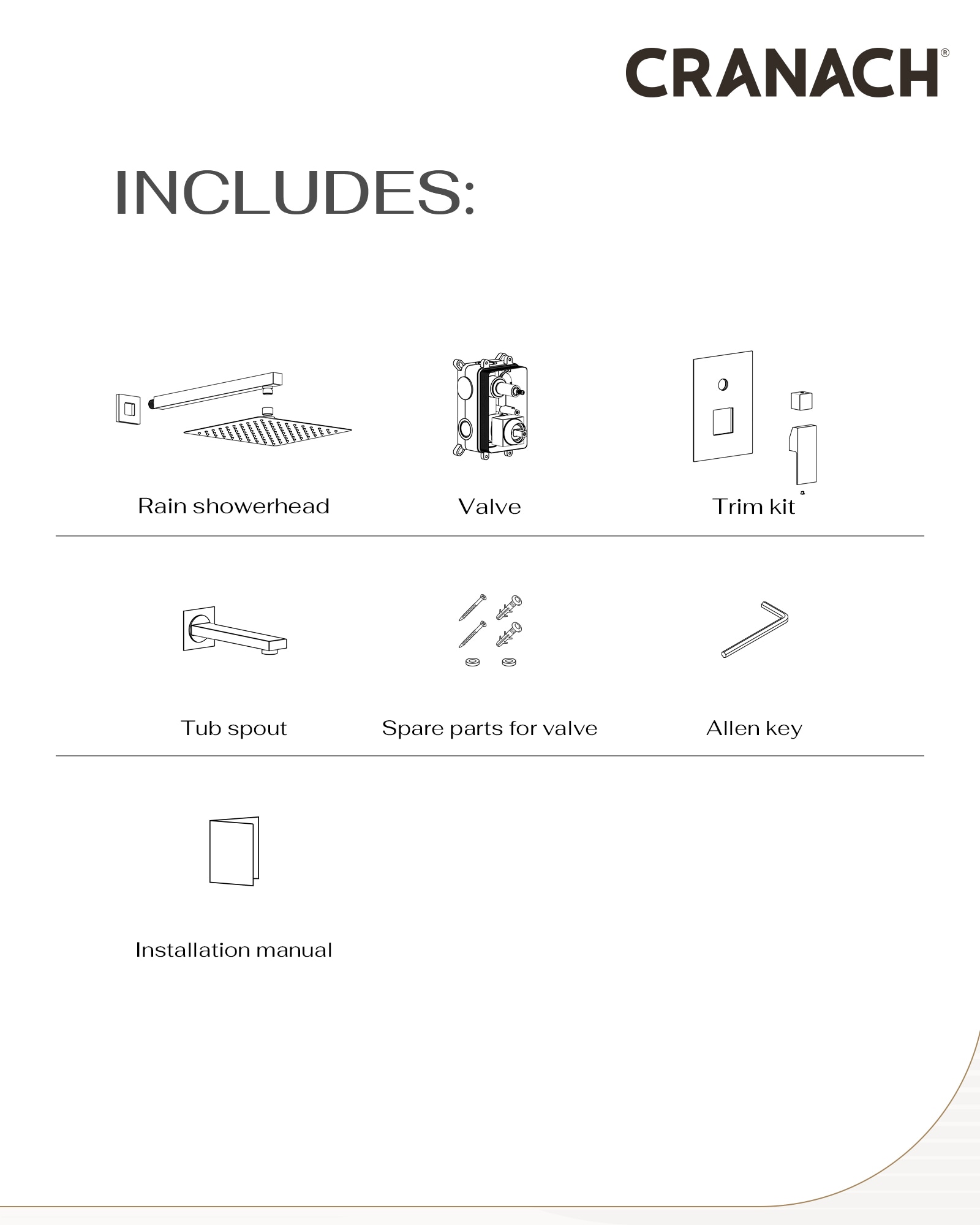 CRANACH C03.CR02.CP Showerhead-Bar-Panels - View #7