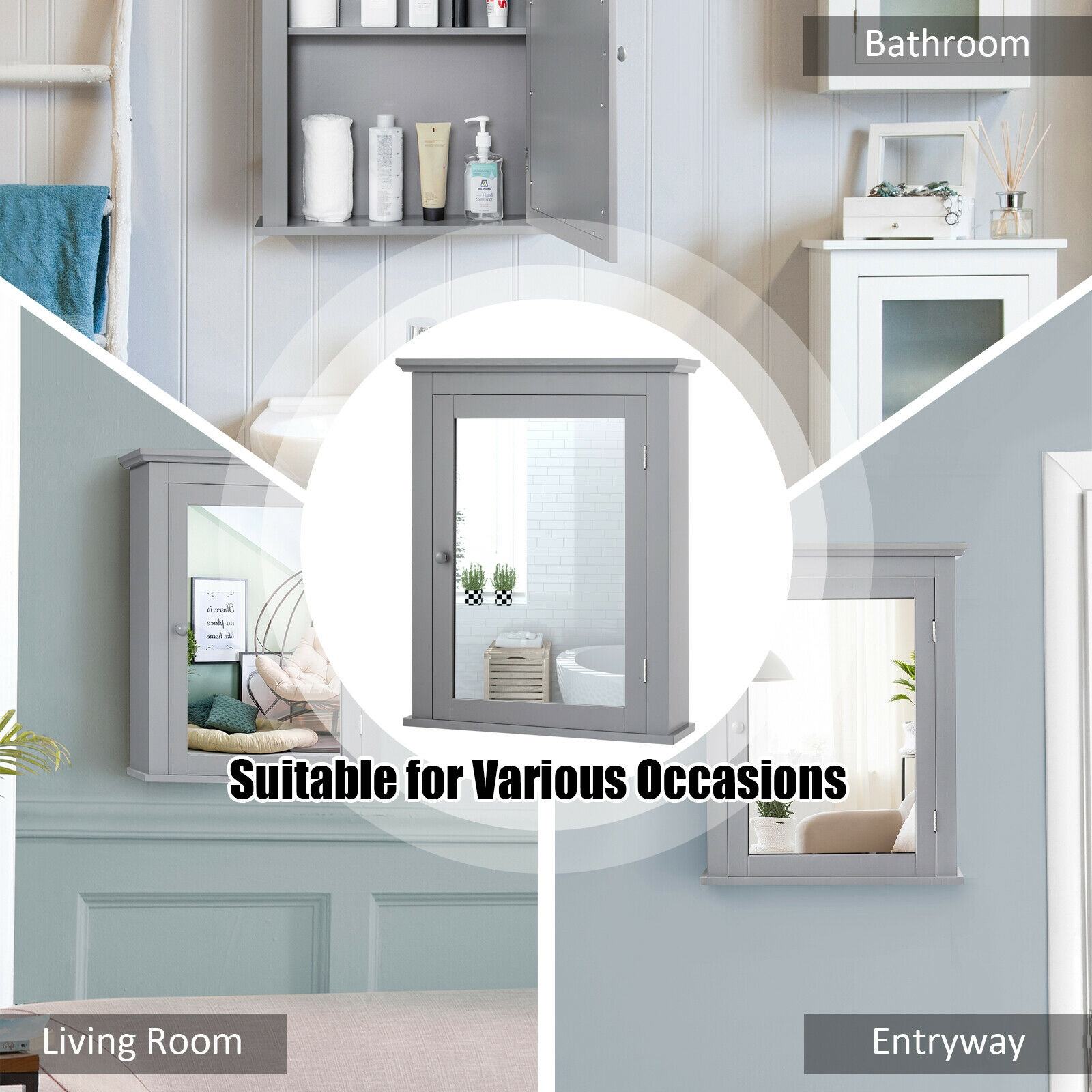 WELLFOR OUZ59321GR Bathroom-Medicine-Cabinets - View #8