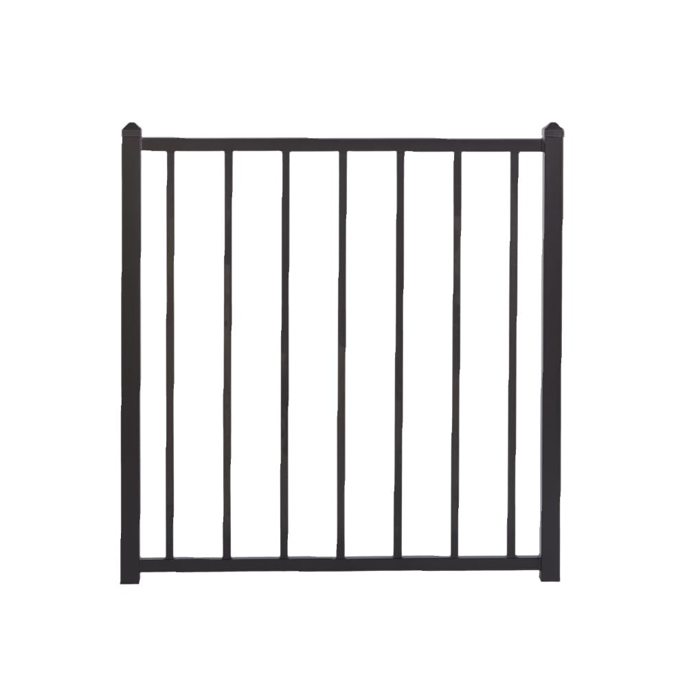 Fortress Building Products Fe26 34-1/2-in L x 40-in H Black Sand Metal Deck Railing Gate #53140358