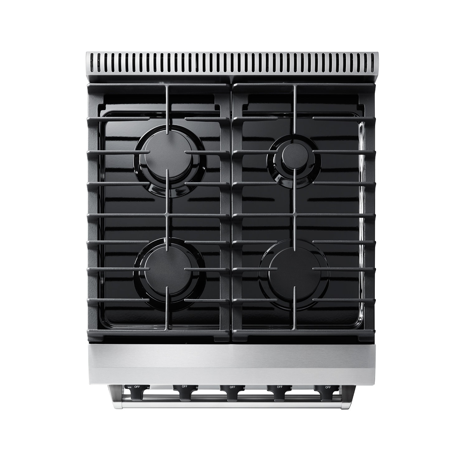 Ft 3.7 Cu Continuous Cast Iron Grates Thor Kitchen 24 in LRG2401ULP in Stainless Steel Freestanding Gas Range with 4 Burners 