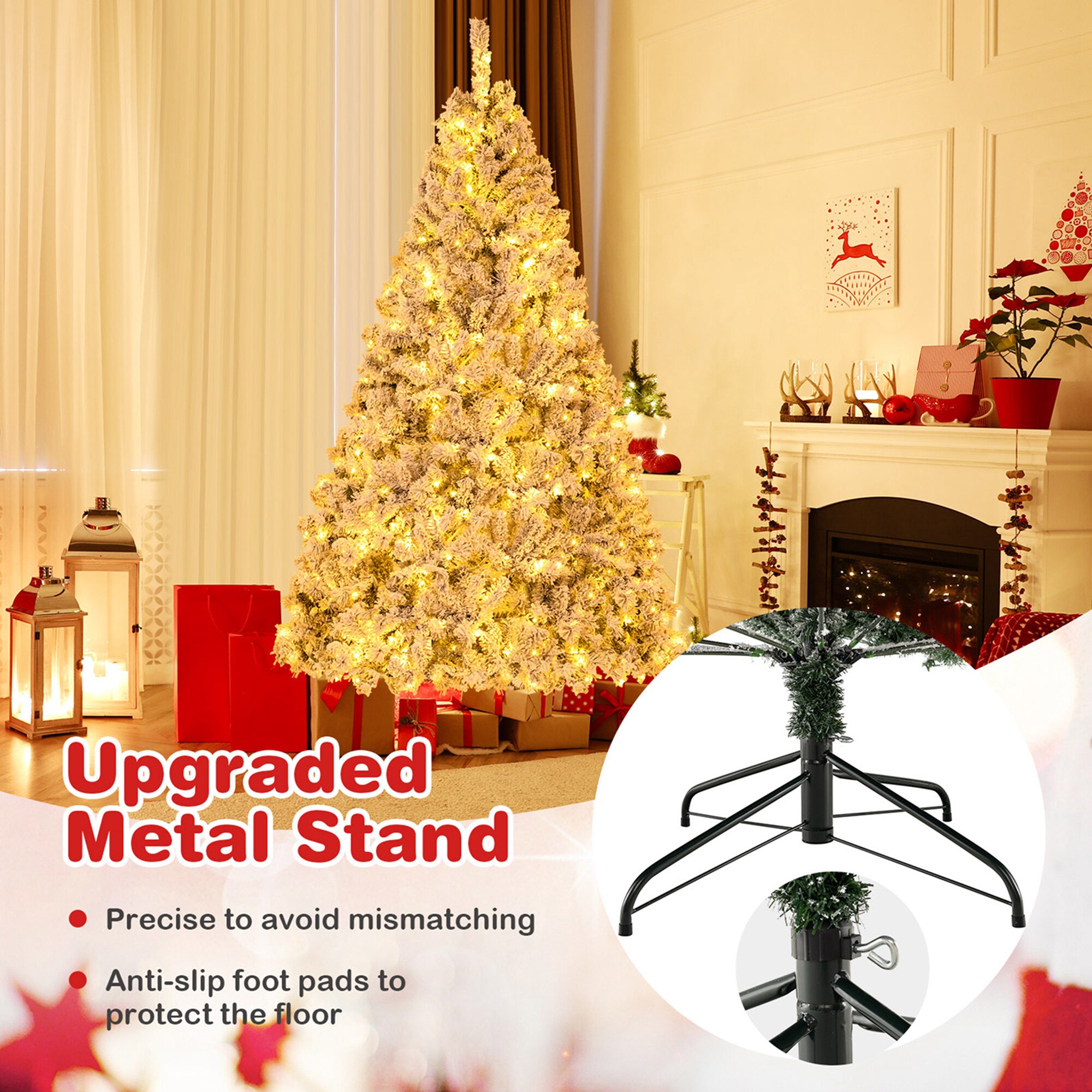 Costway LWS00769 Artificial-Christmas-Trees - View #3