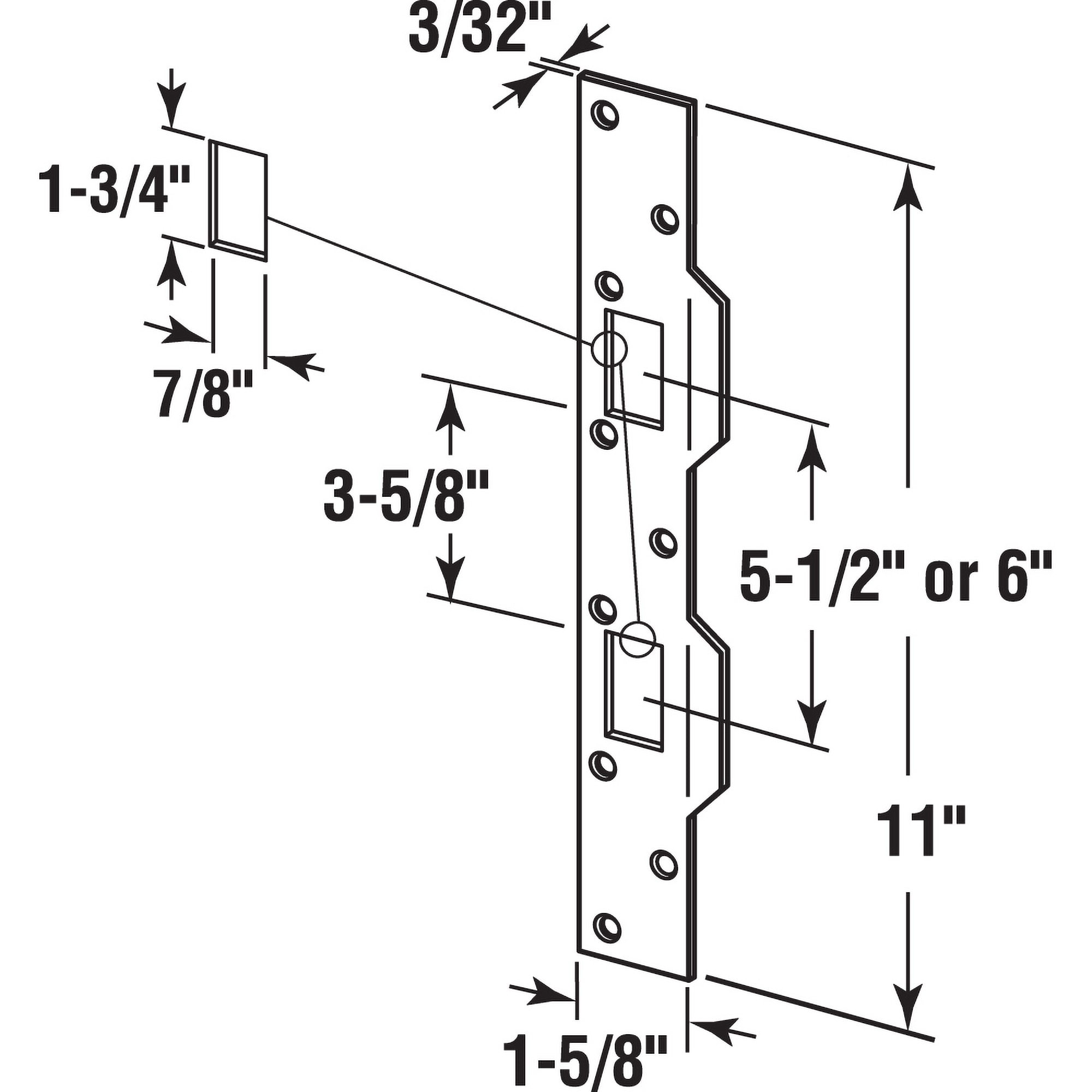 RELIABILT U 10385-L Entry-Door-Strike-Plates - View #5