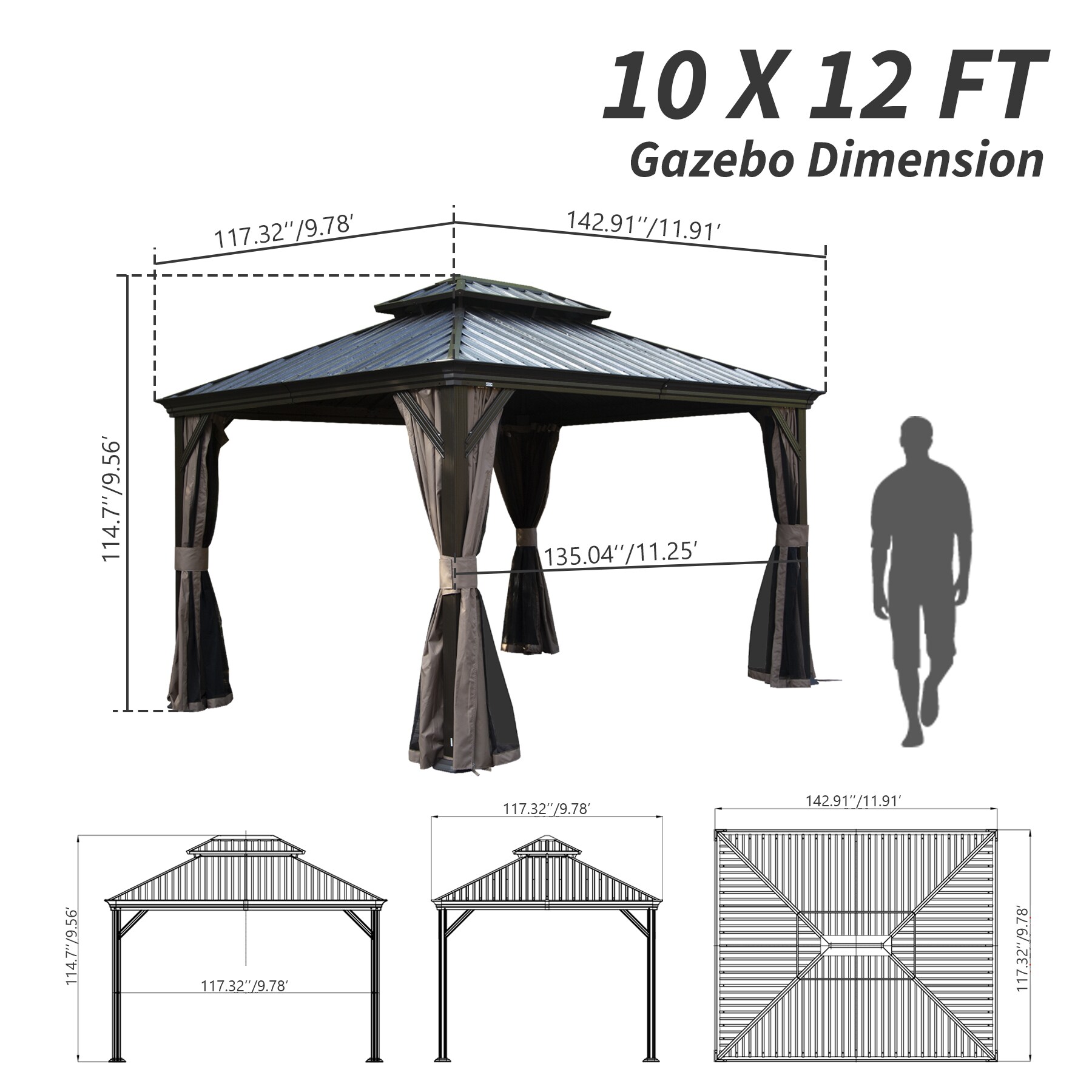 Dimakai DK-O1012140N8 Wood-Resin-Gazebos - View #11